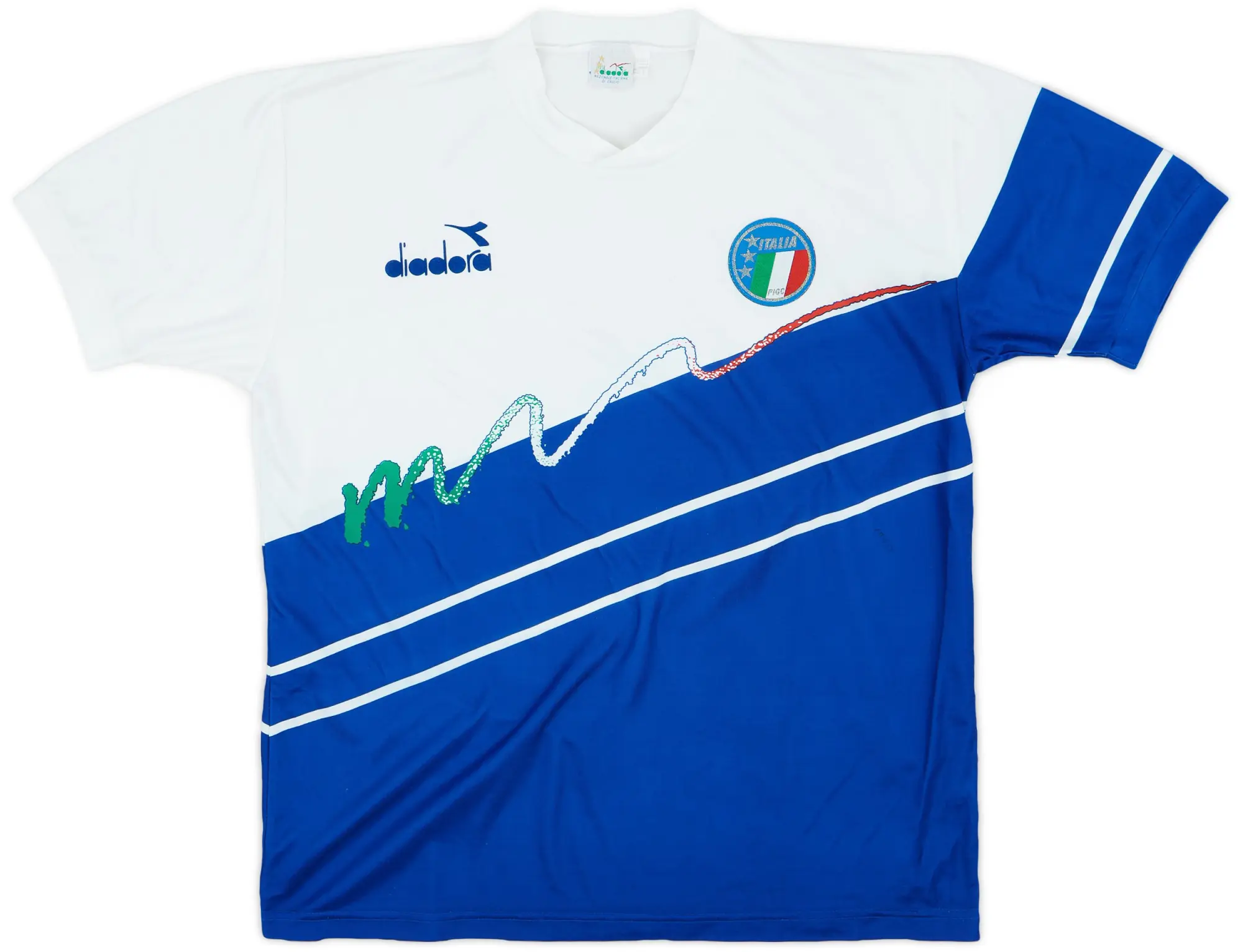 1990 Italy Diadora Training Shirt - 8/10 - (L)
