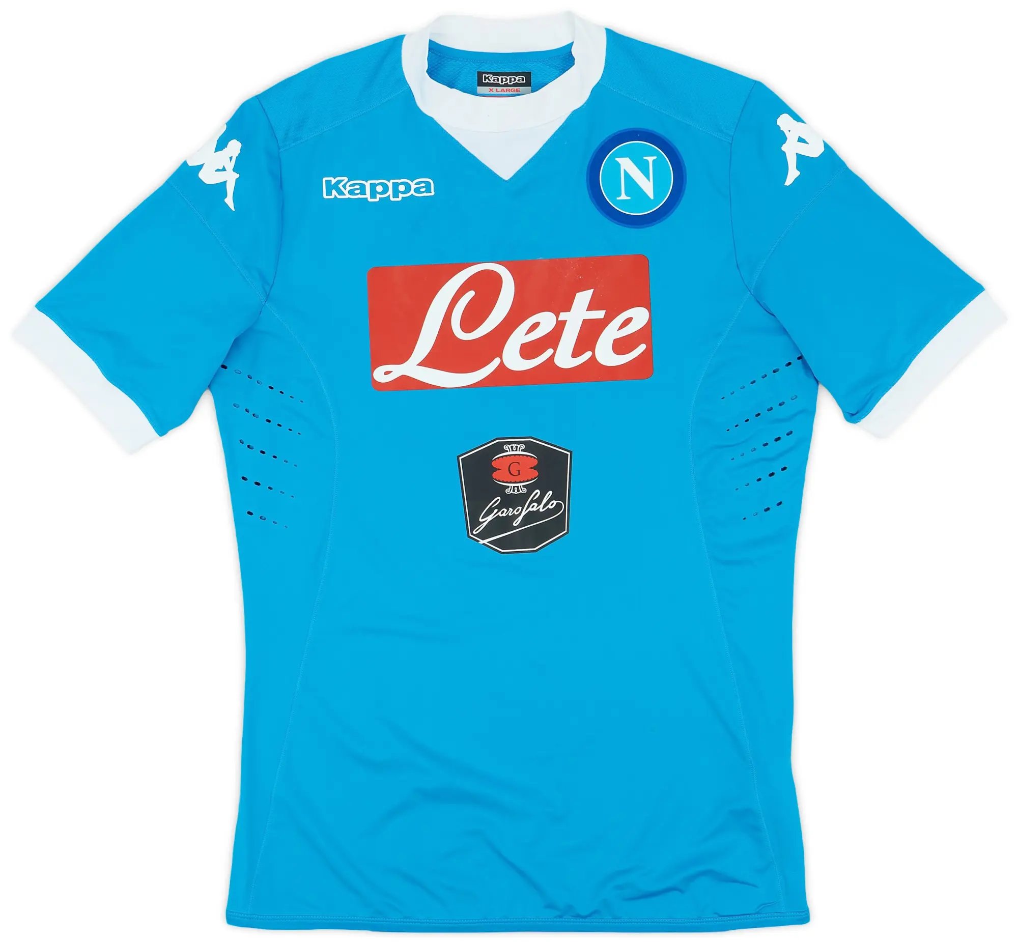 Kappa 2015-16 Napoli Authentic Home Shirt - 7/10 - (XL)
