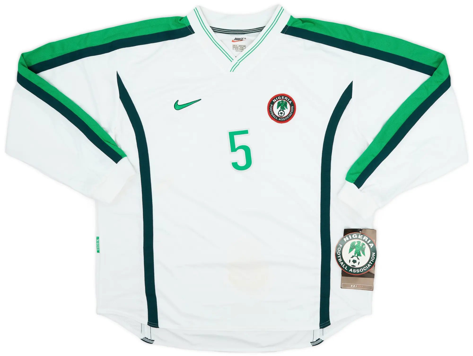 Nike 1998 Nigeria Player Issue Away L/S Shirt #5 (XL)