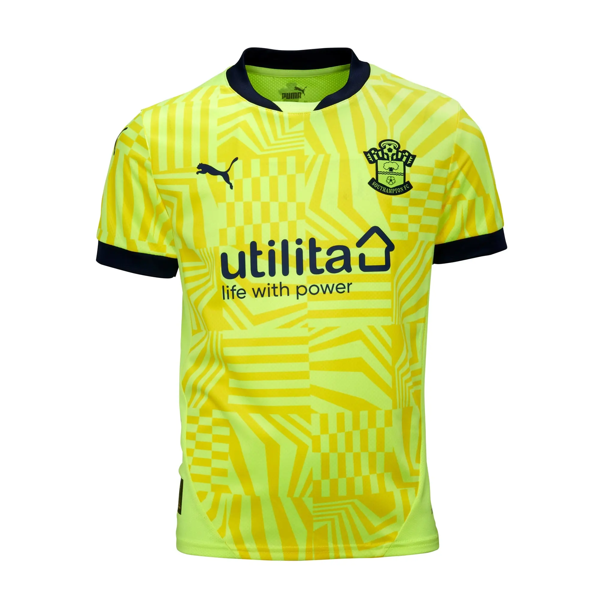PUMA Southampton F.C. 24/25 Away Kit Youth, Fizzy Yellow/Peacoat
