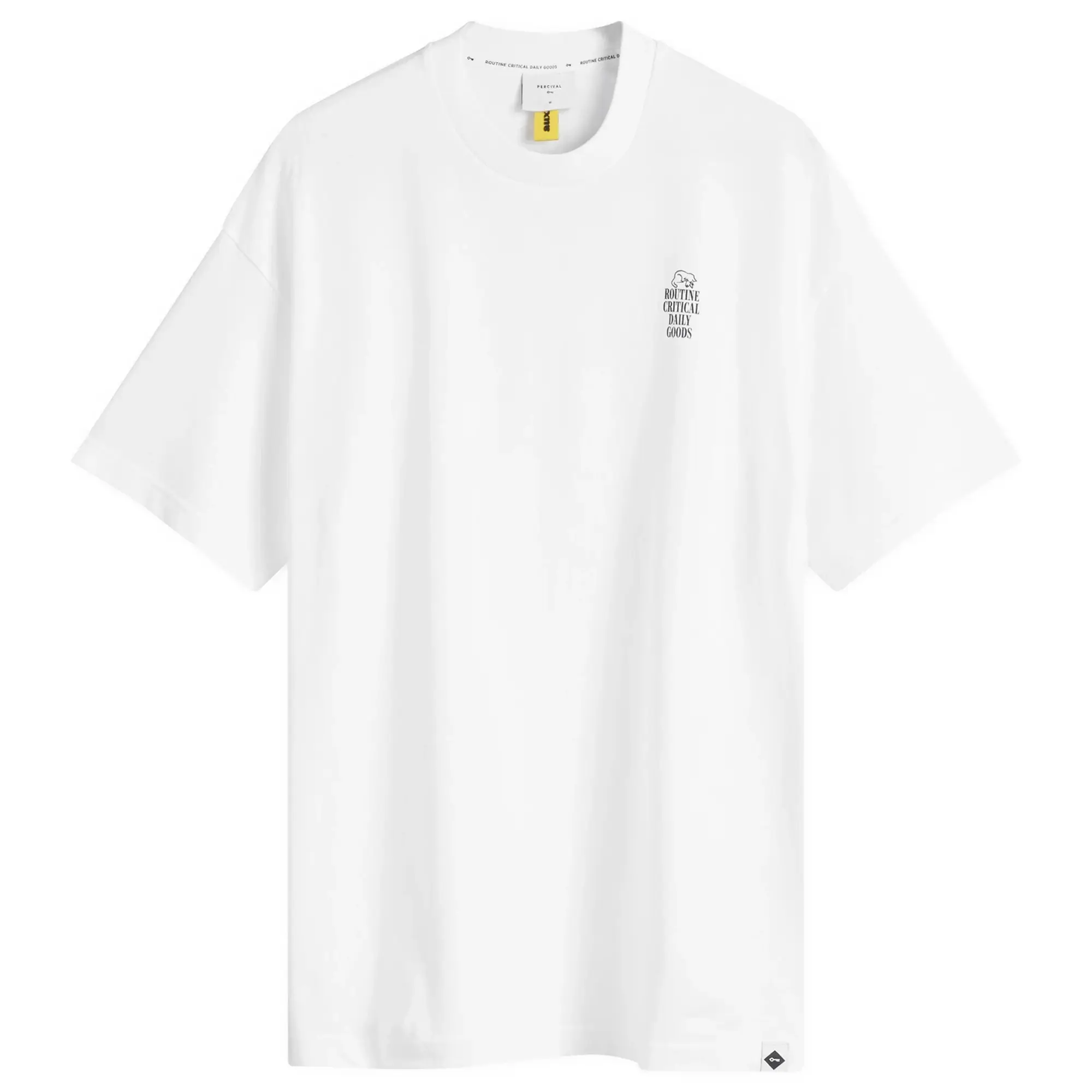 Percival Men's Knowledge Oversized Auxiliary T-Shirt White