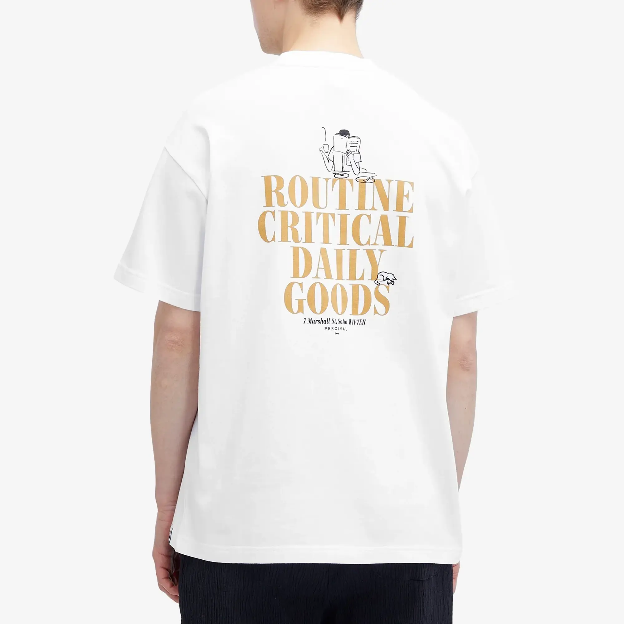 Percival Men's Knowledge Oversized Auxiliary T-Shirt White