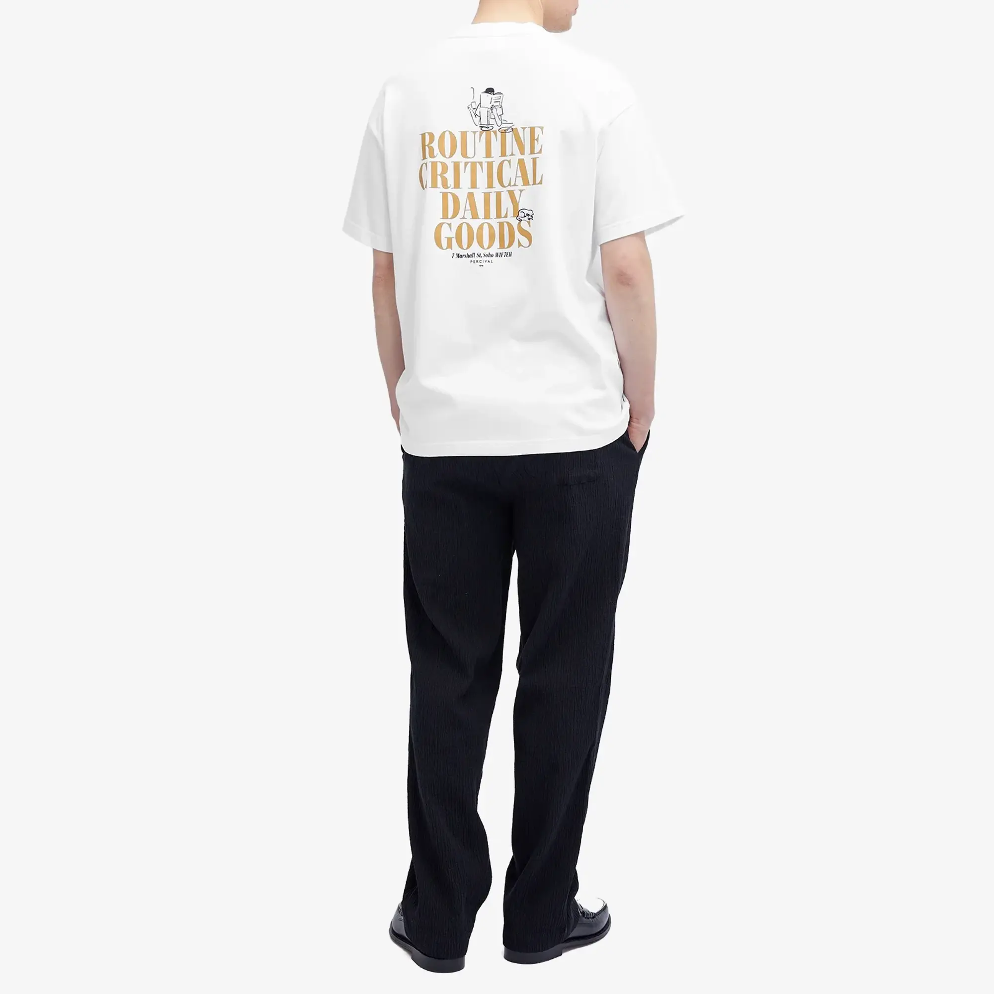 Percival Men's Knowledge Oversized Auxiliary T-Shirt White