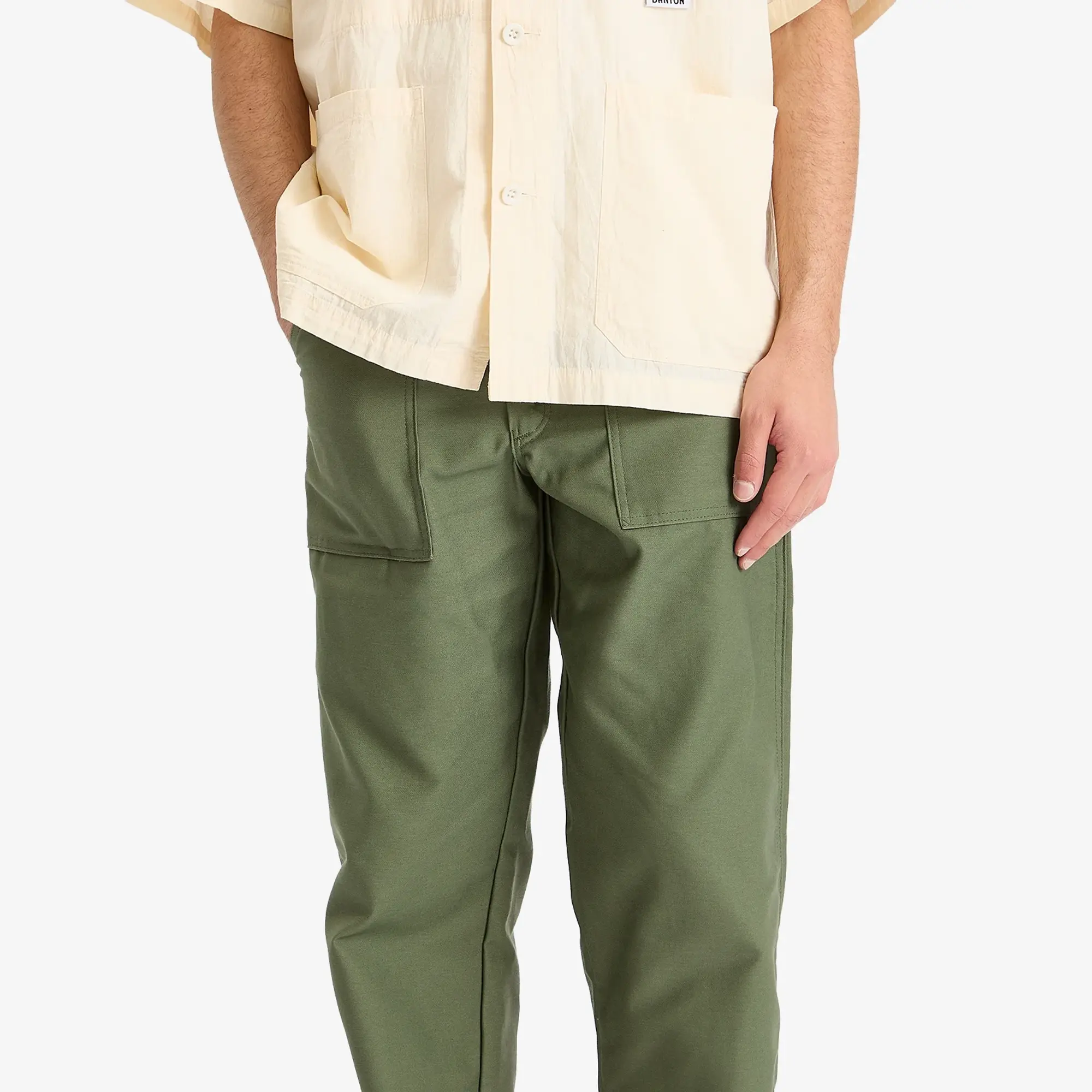 Stan Ray Men's Loose Fit 4 Pocket Fatigue Pants Olive Sateen