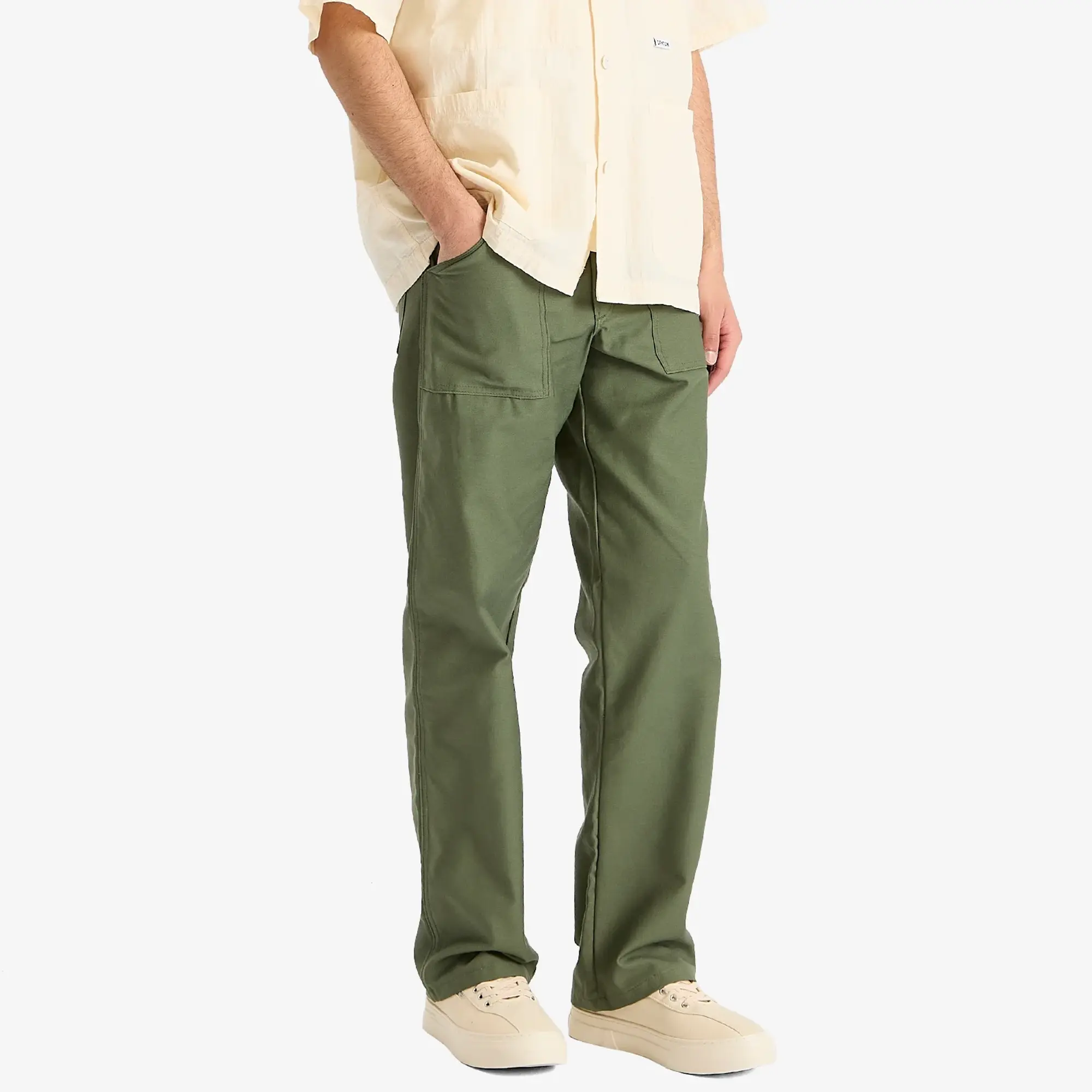 Stan Ray Men's Loose Fit 4 Pocket Fatigue Pants Olive Sateen