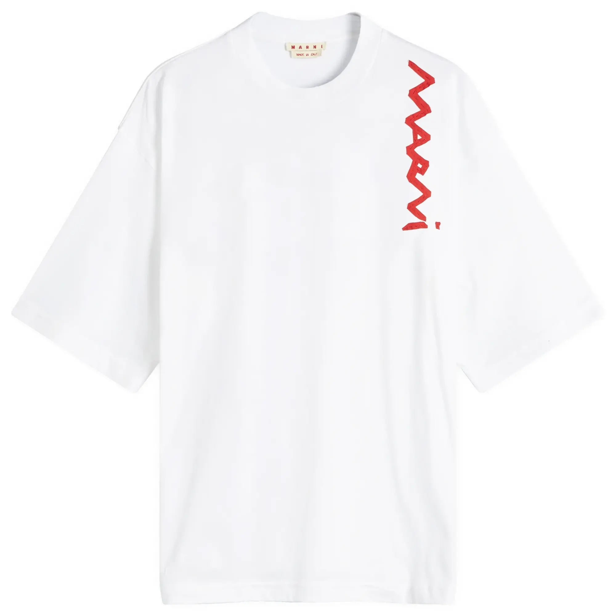 Marni Men's Stitch Logo T-Shirt Lily White