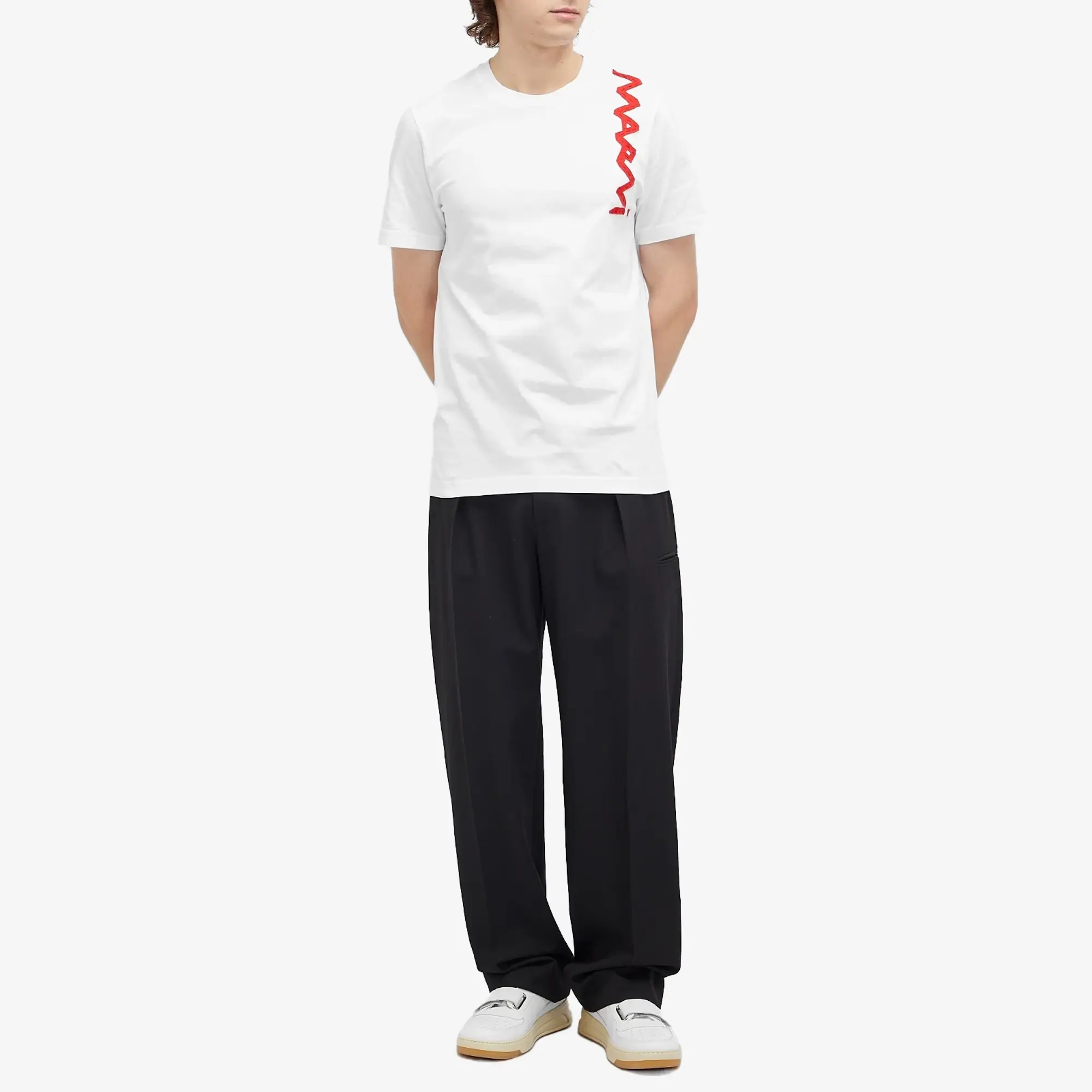 Marni Men's Stitch Logo T-Shirt Lily White