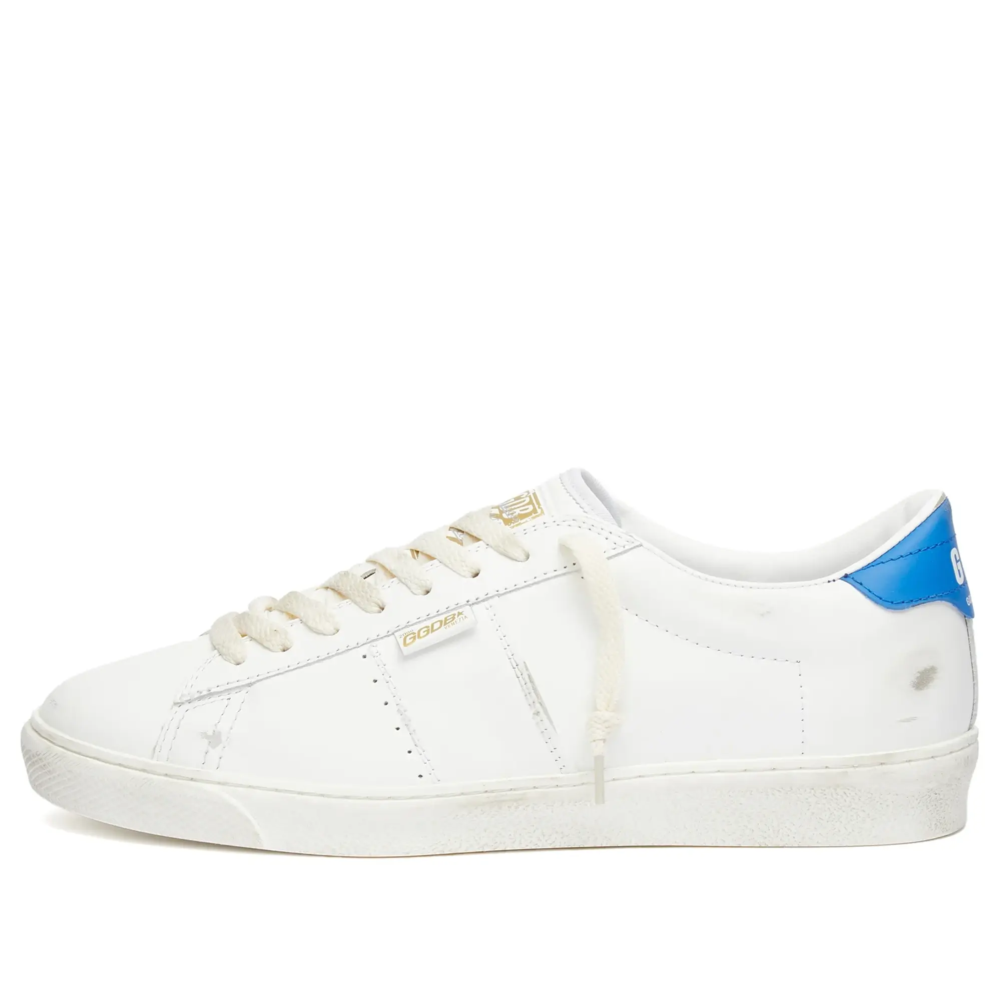 Golden Goose Men's Matchstar Leather Sneaker Optic White/Blue