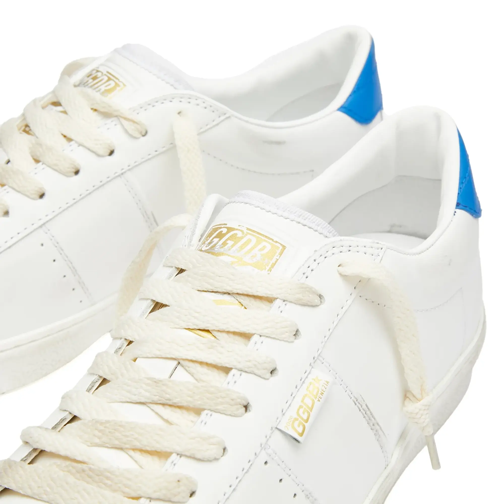 Golden Goose Men's Matchstar Leather Sneaker Optic White/Blue