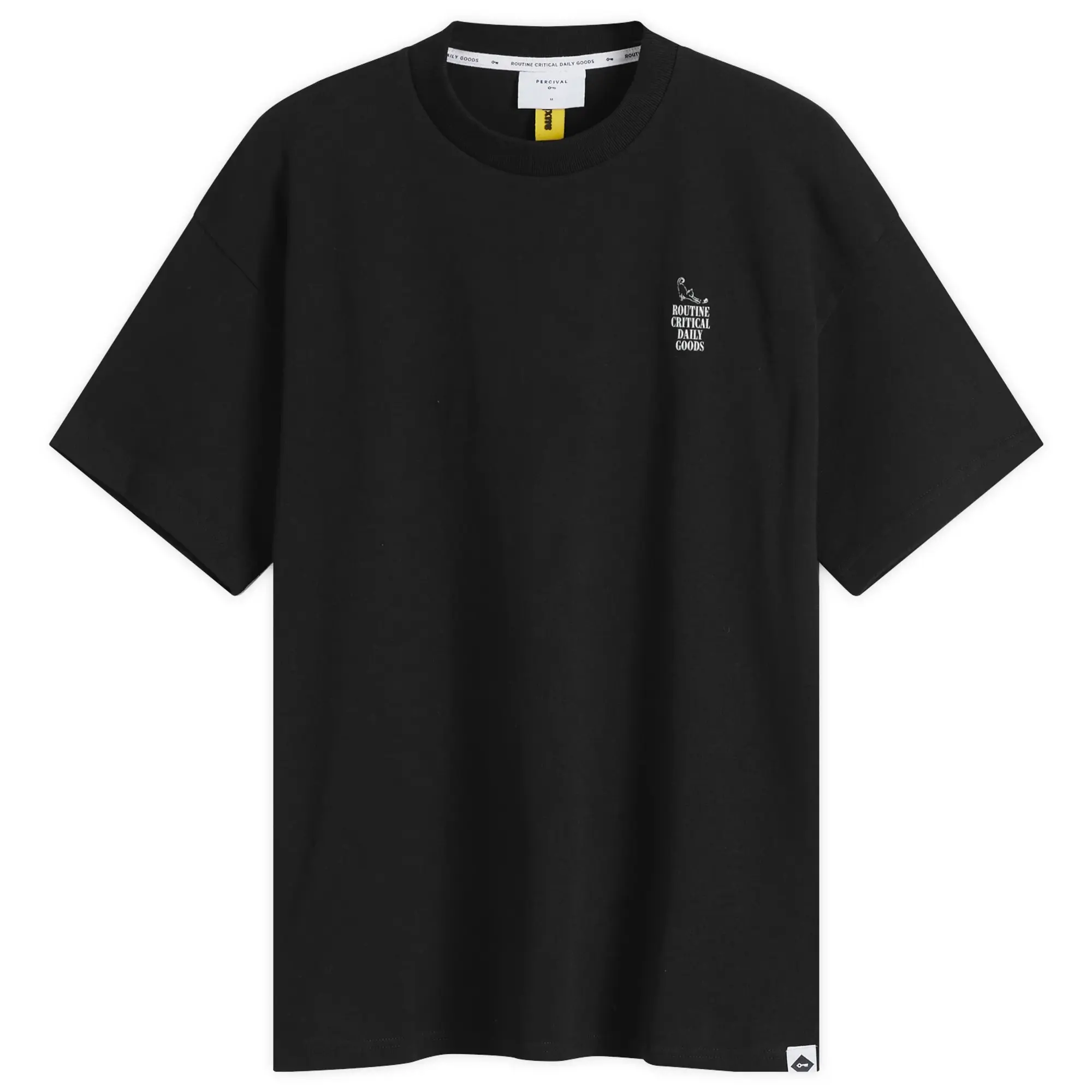 Percival Men's Motvation Oversized Auxiliary T-Shirt Black