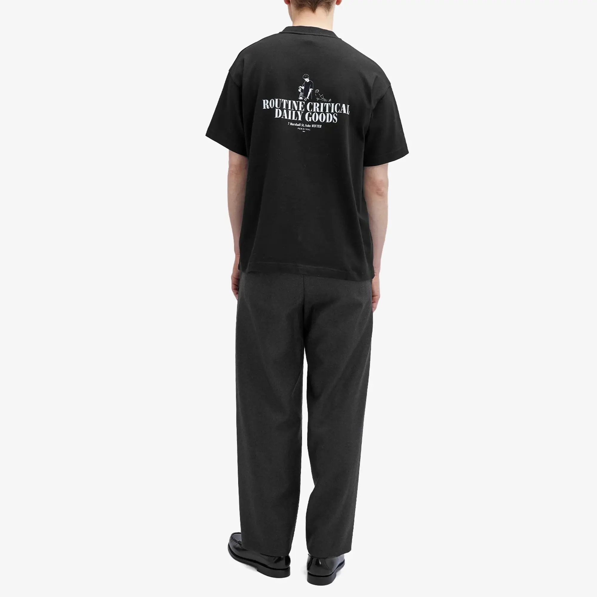 Percival Men's Motvation Oversized Auxiliary T-Shirt Black