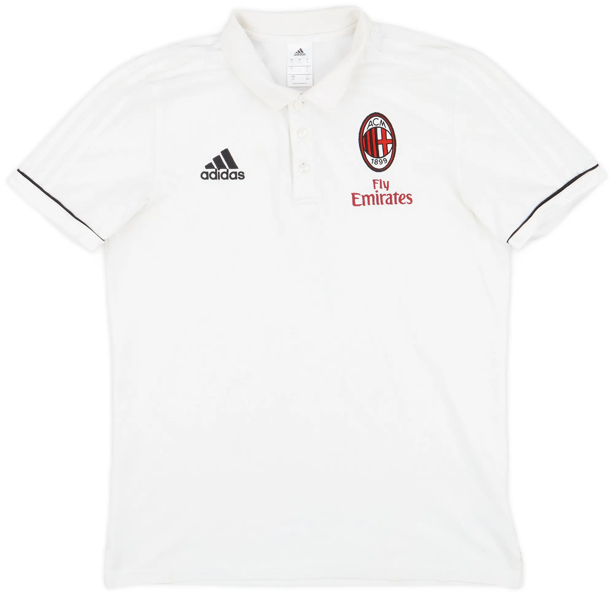 2017 18 AC Milan adidas Polo Shirt 9 10 L