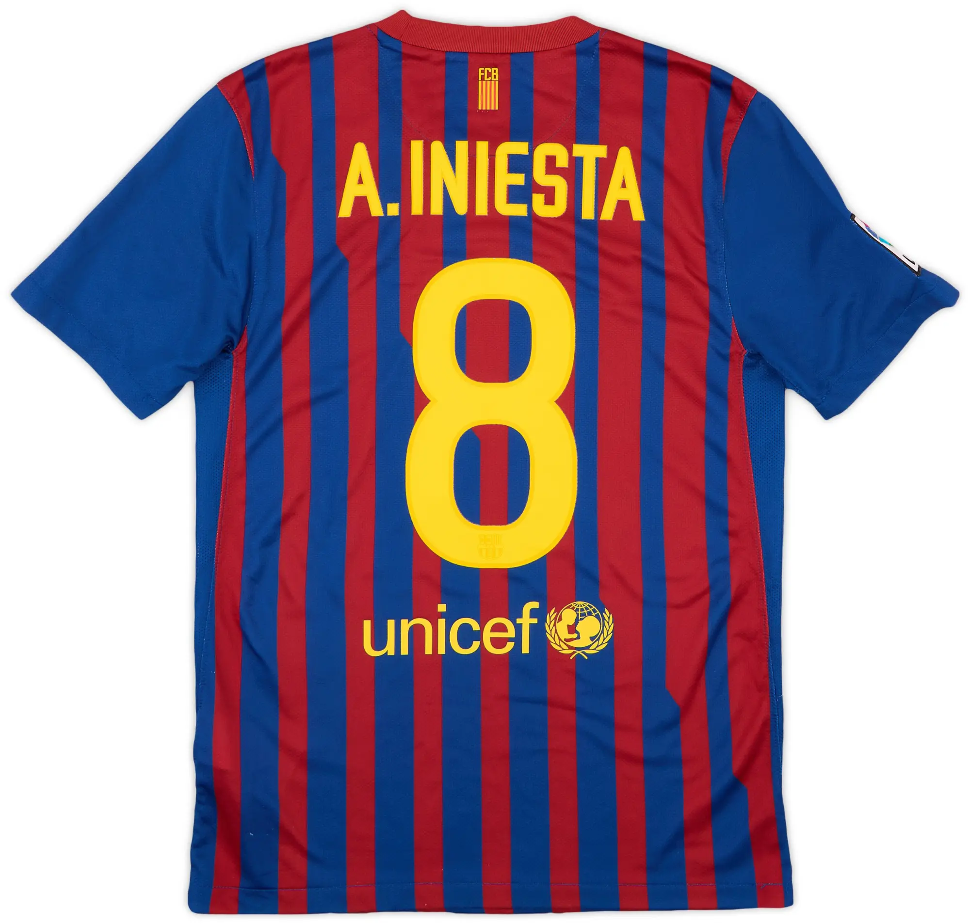 Nike 2011-12 Barcelona Home Shirt A.Iniesta #8 - 9/10 - (S)