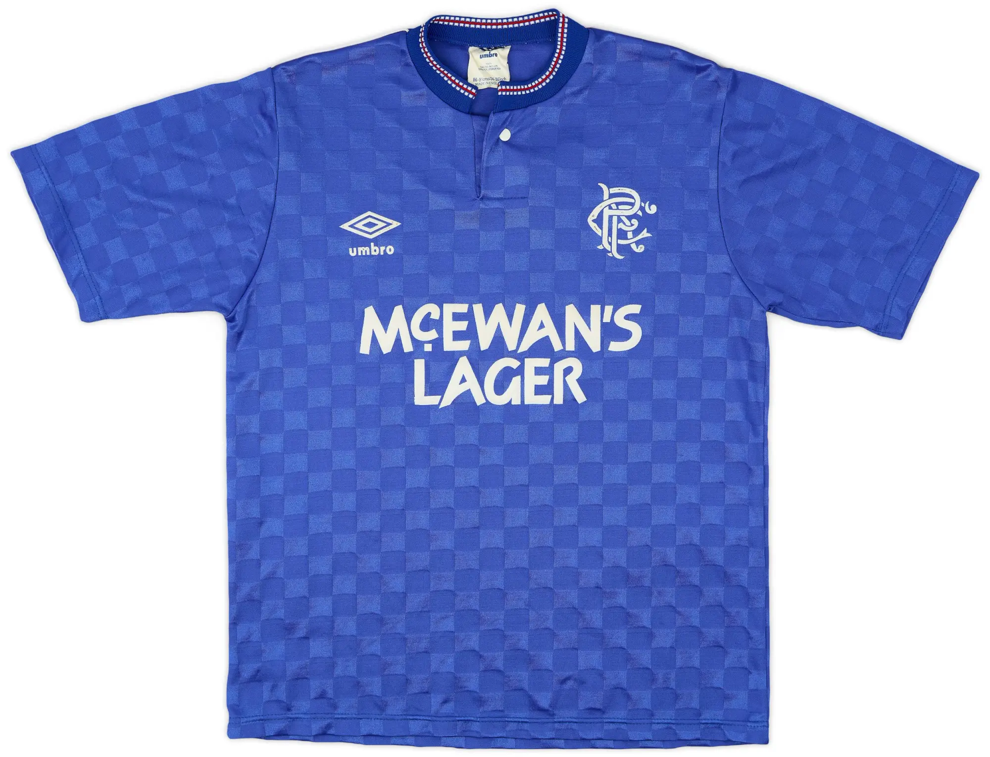 Umbro 1987-90 Rangers Home Shirt - 7/10 - (S)