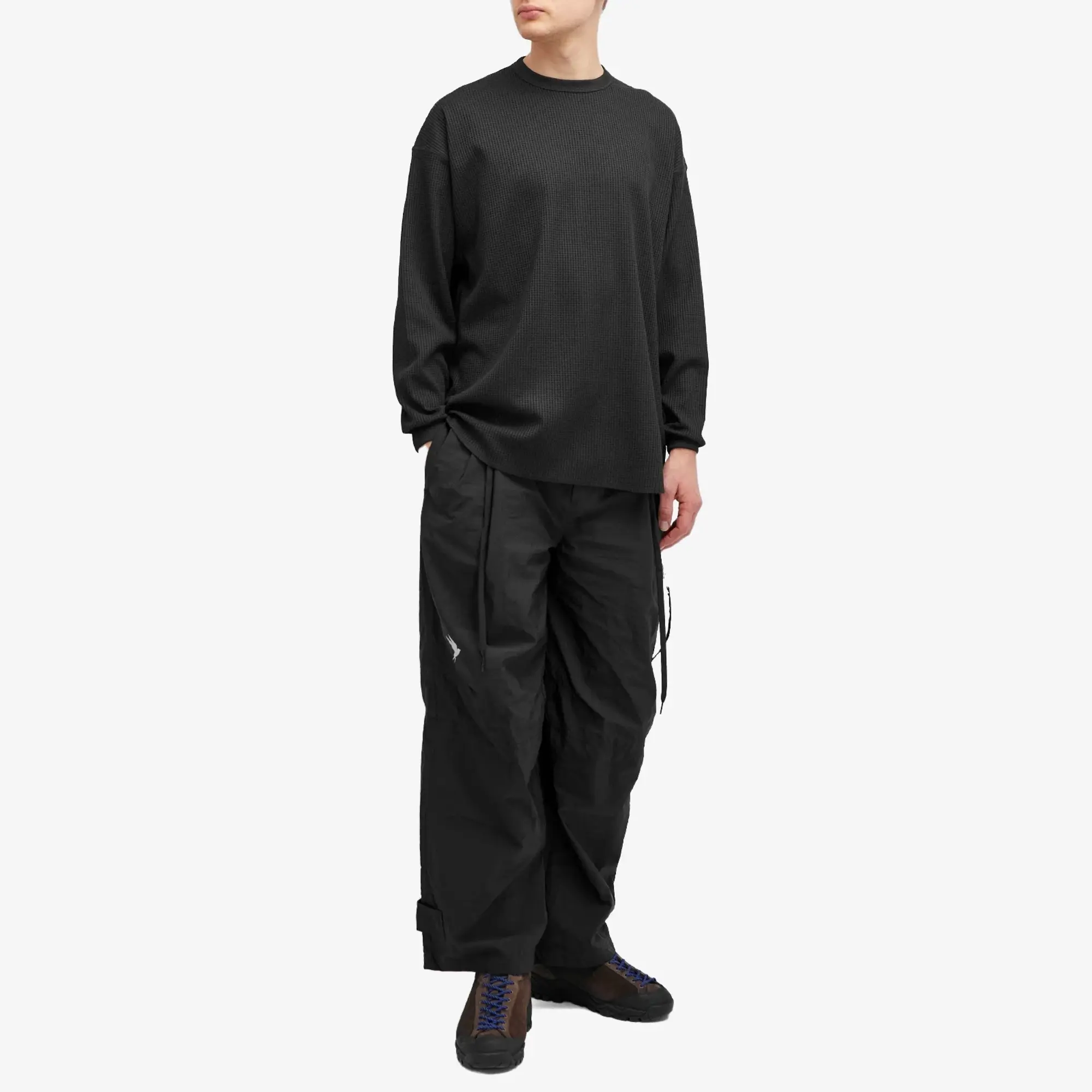 DAIWA Men's Long Sleeve Tech Thermal Crew Black