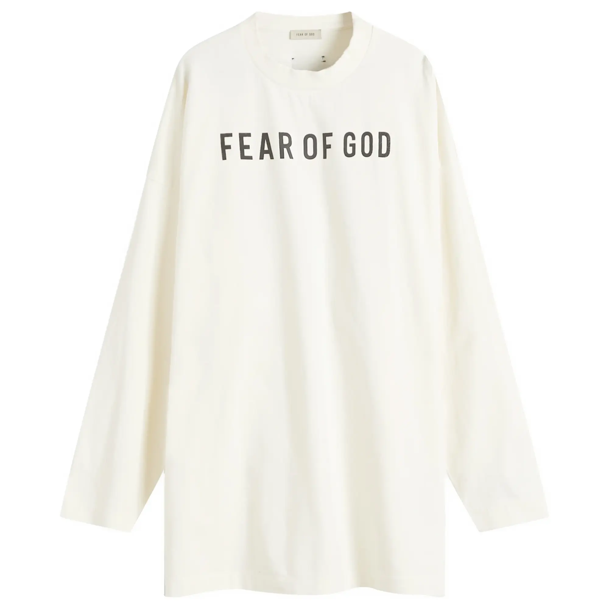 Fear of God Men's Long Sleeve Thunderbird Logo T-Shirt Cream