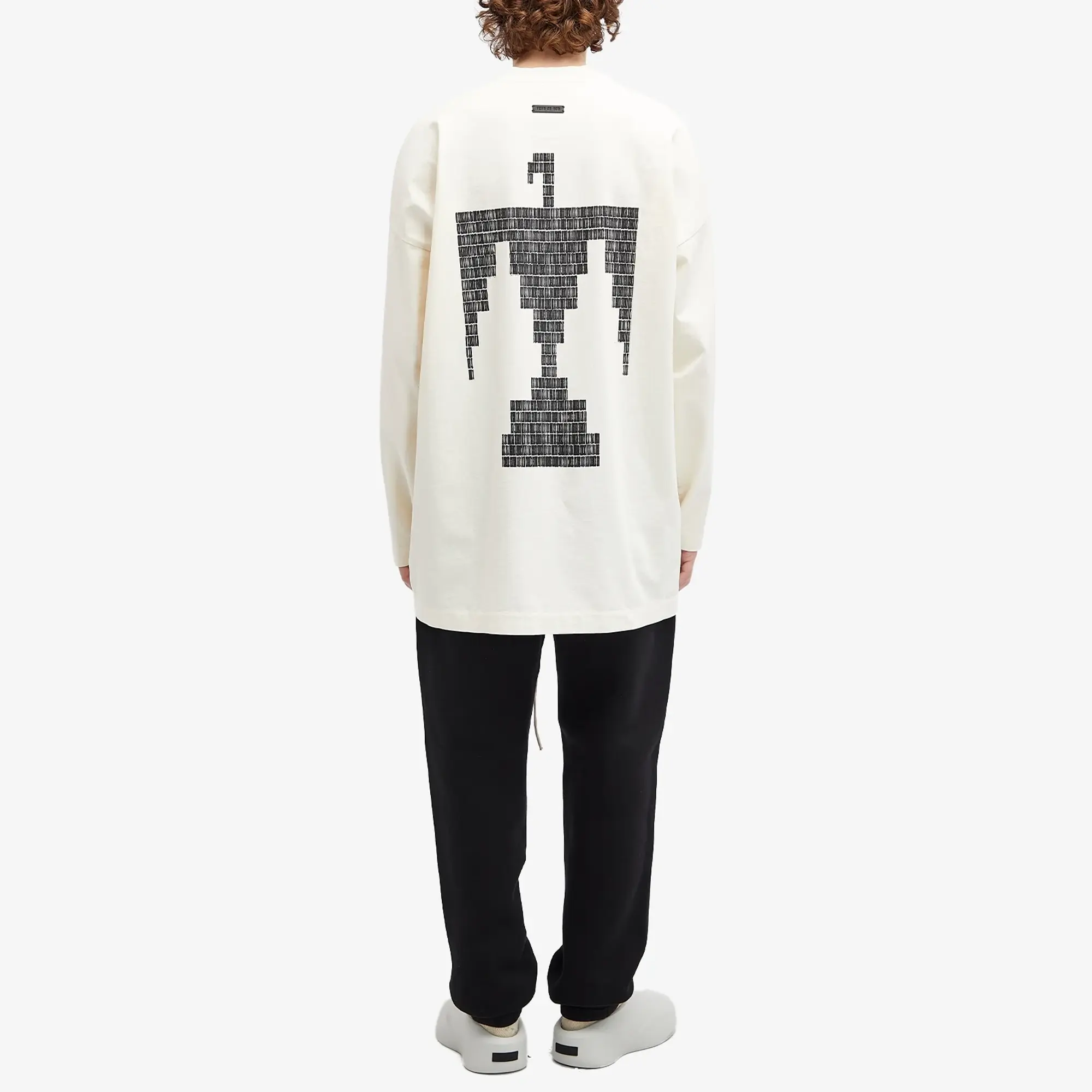 Fear of God Men's Long Sleeve Thunderbird Logo T-Shirt Cream