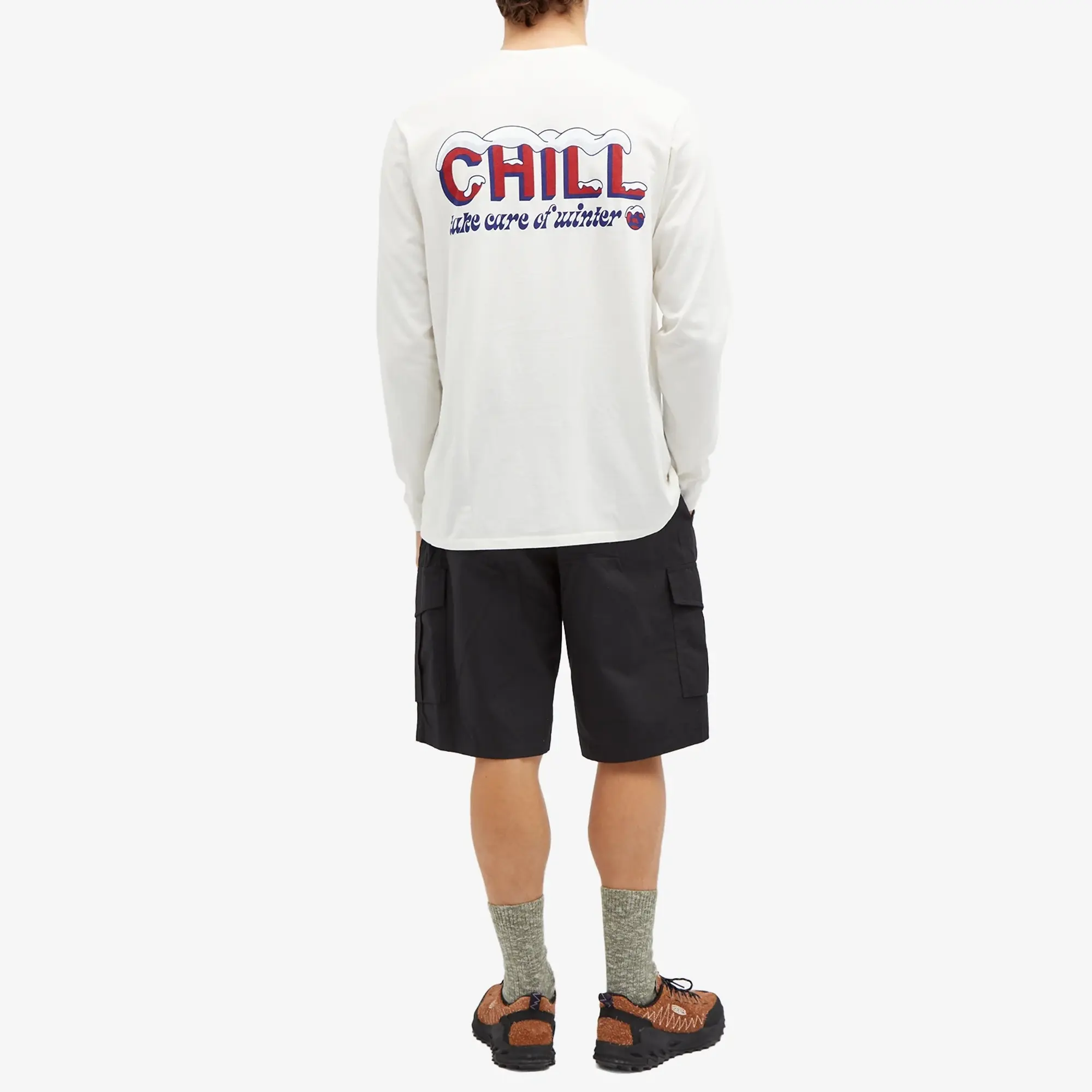 Patagonia Men's Long Sleeve Chill Responsibili-T-Shirt Birch White