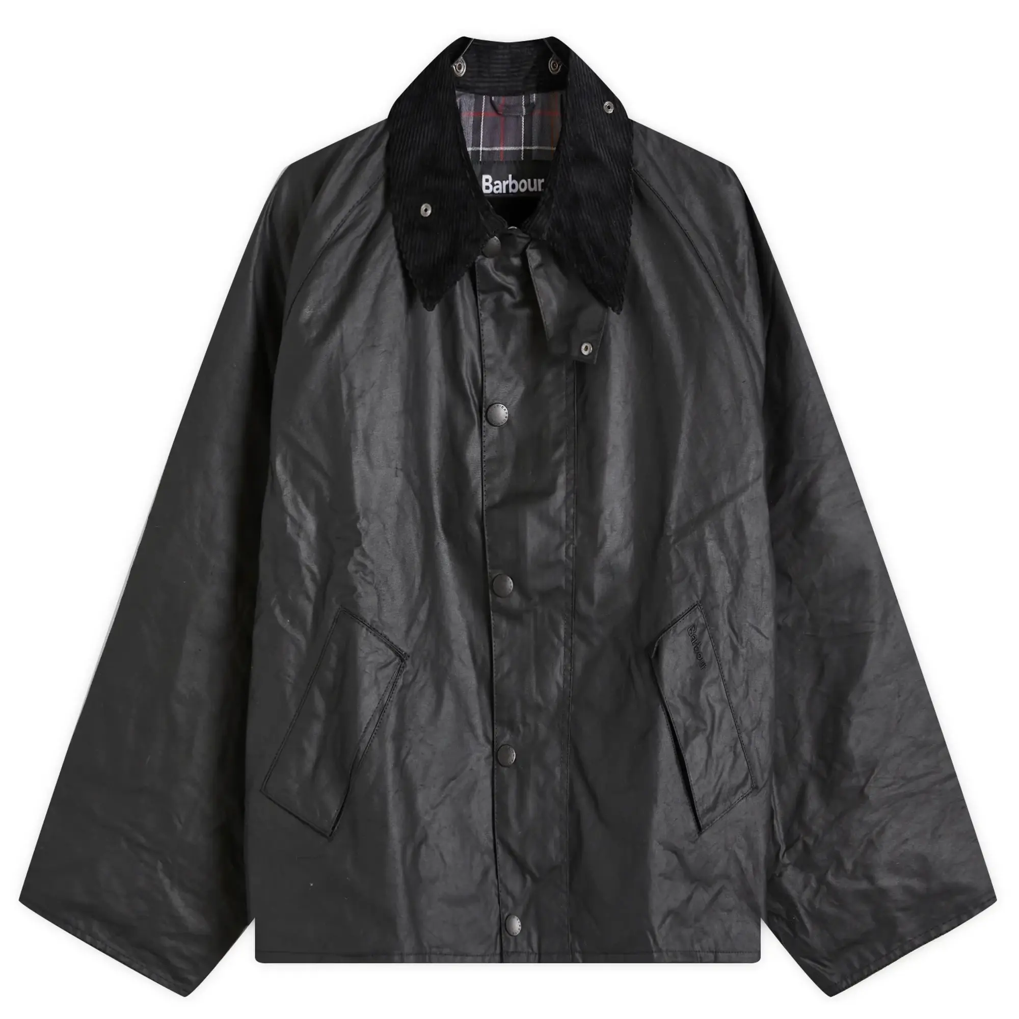 Barbour Men's OS Transport Wax Jacket Black