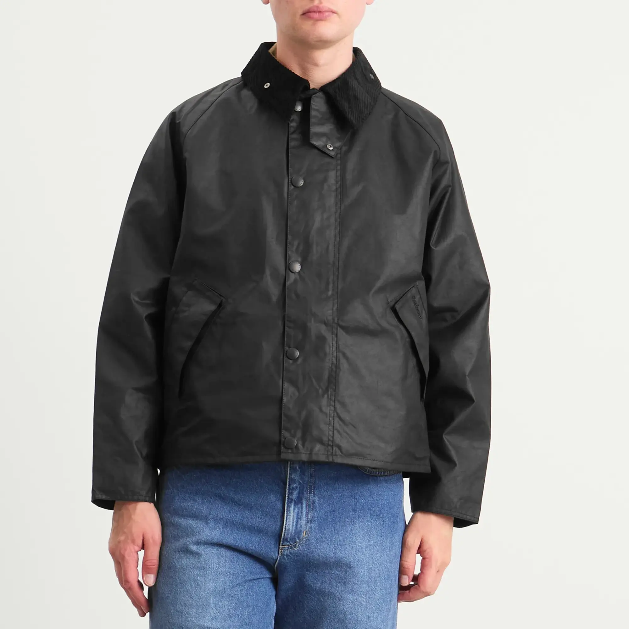Barbour Men's OS Transport Wax Jacket Black