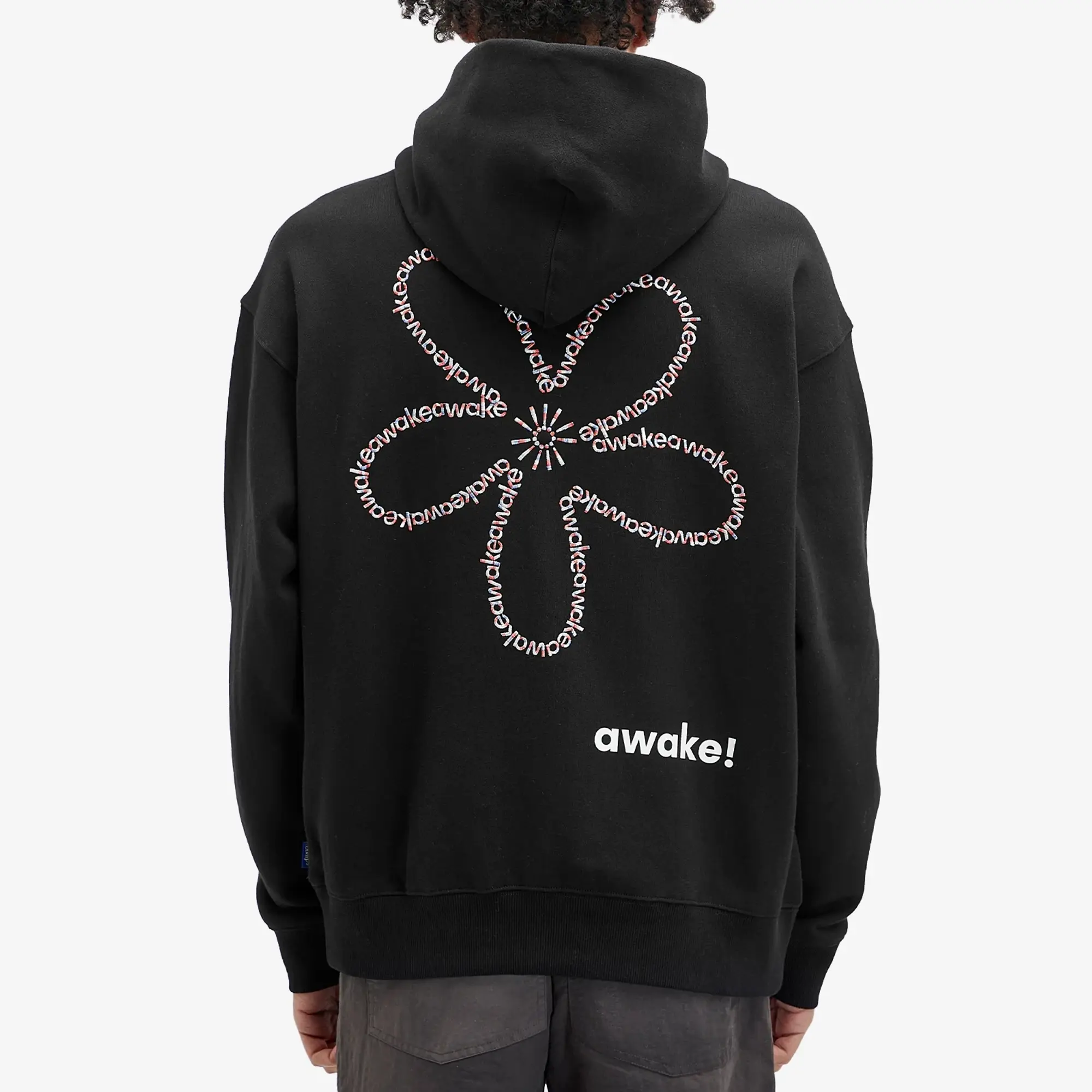 Awake NY Men's Flower Stamp Hoodie Black