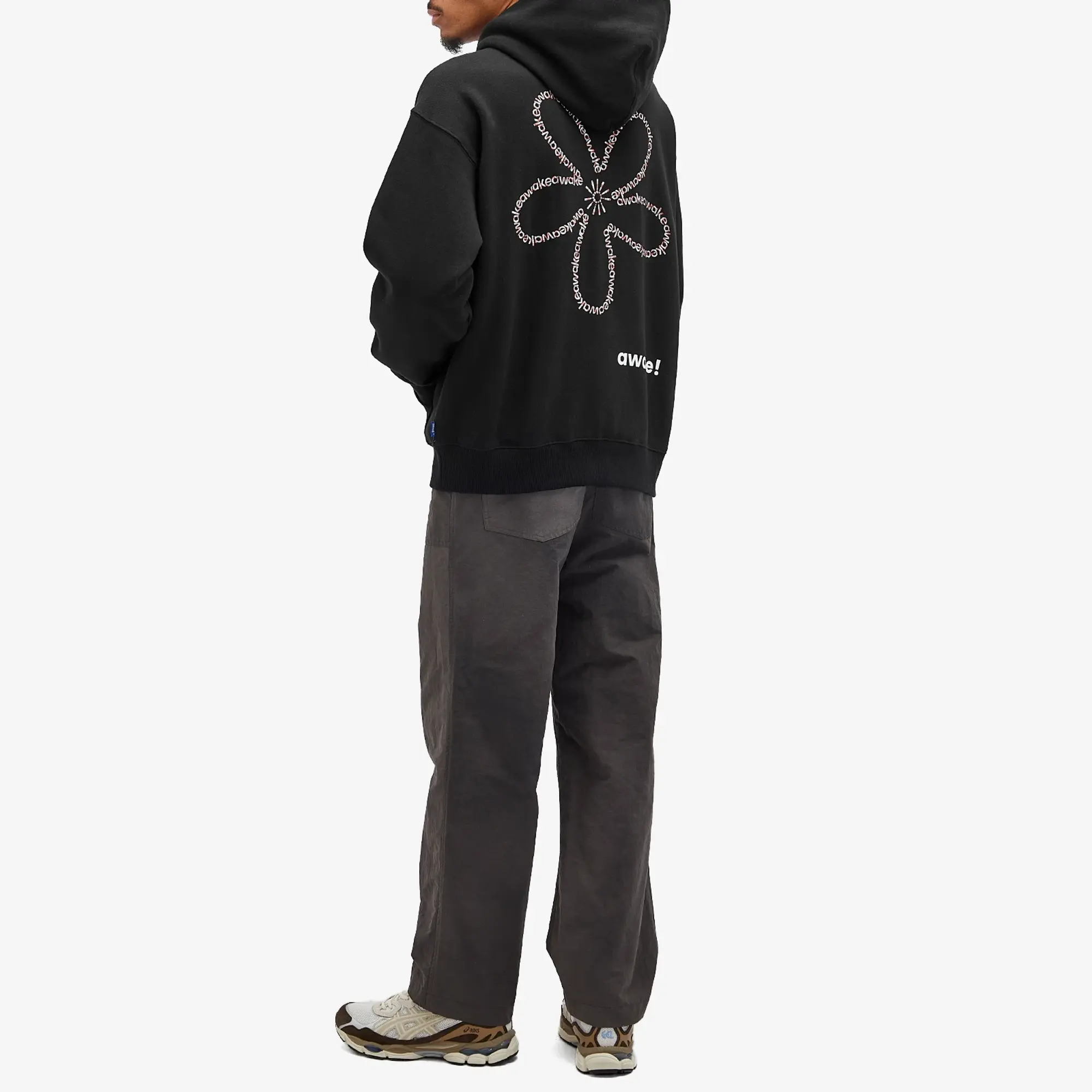 Awake NY Men's Flower Stamp Hoodie Black