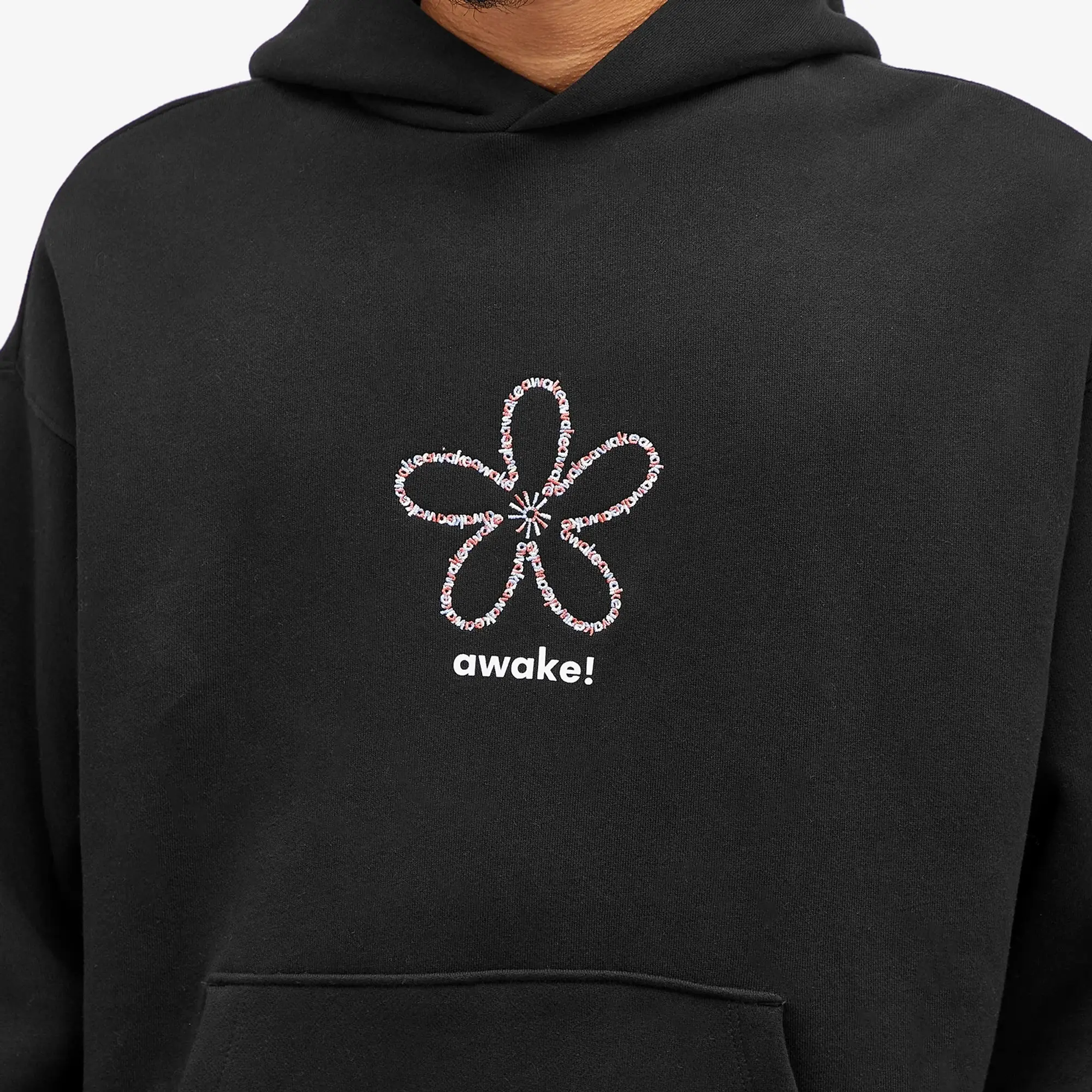 Awake NY Men's Flower Stamp Hoodie Black
