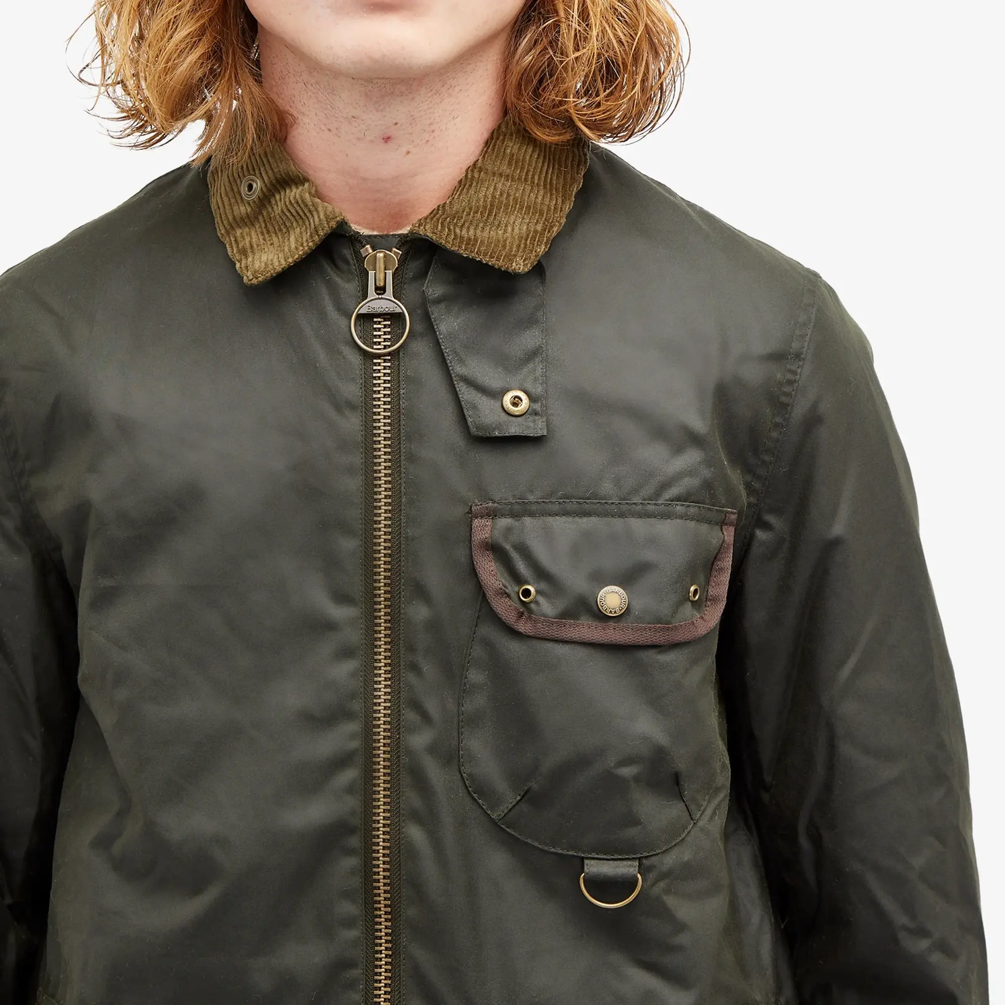 Barbour Men's Angler Wax Jacket Fern