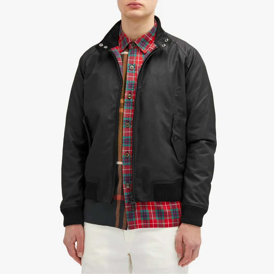 Barbour Men's x Baracuta Porton Wax Jacket Black | MWX2237BK11