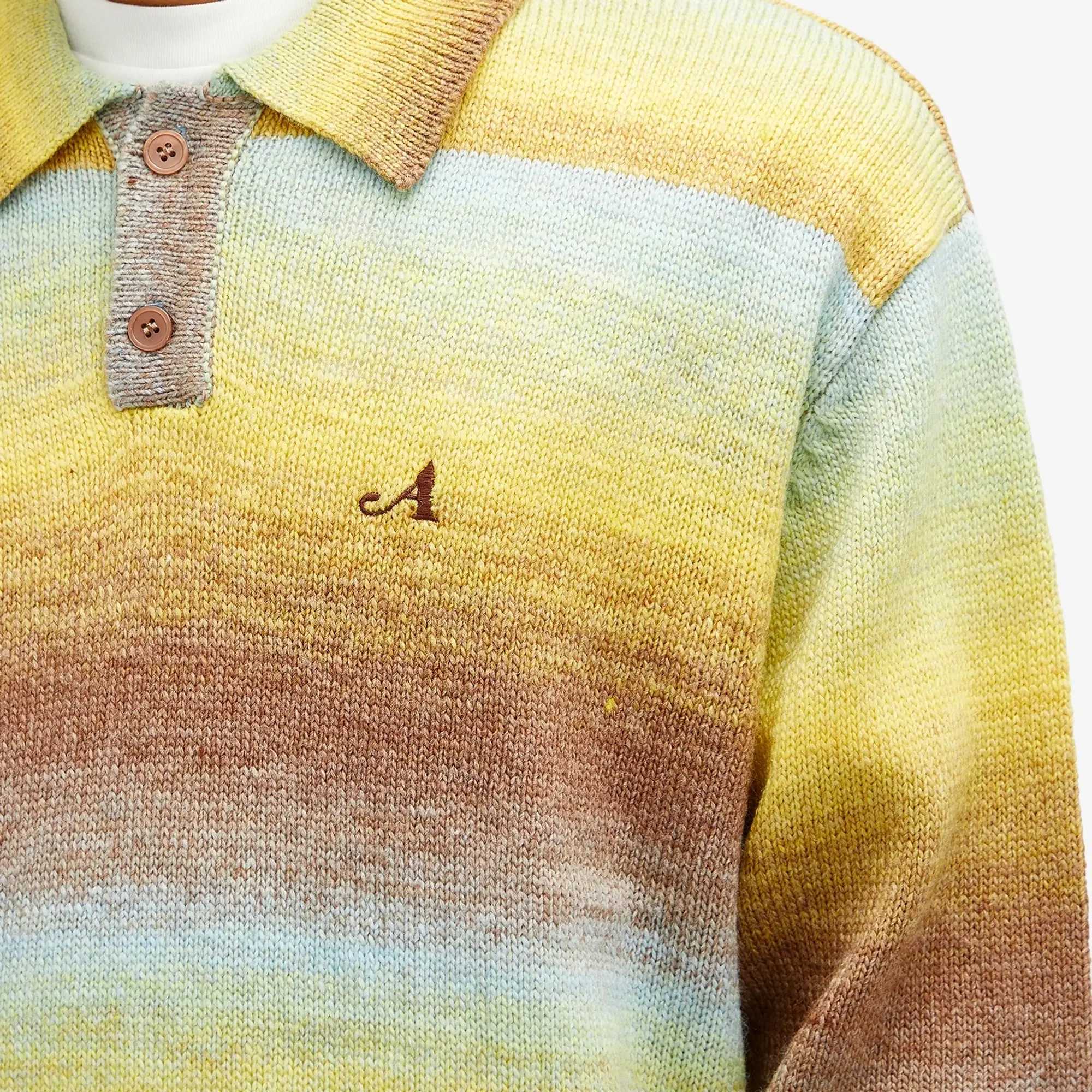 Awake NY Men's Ombre Polo Jumper Multi