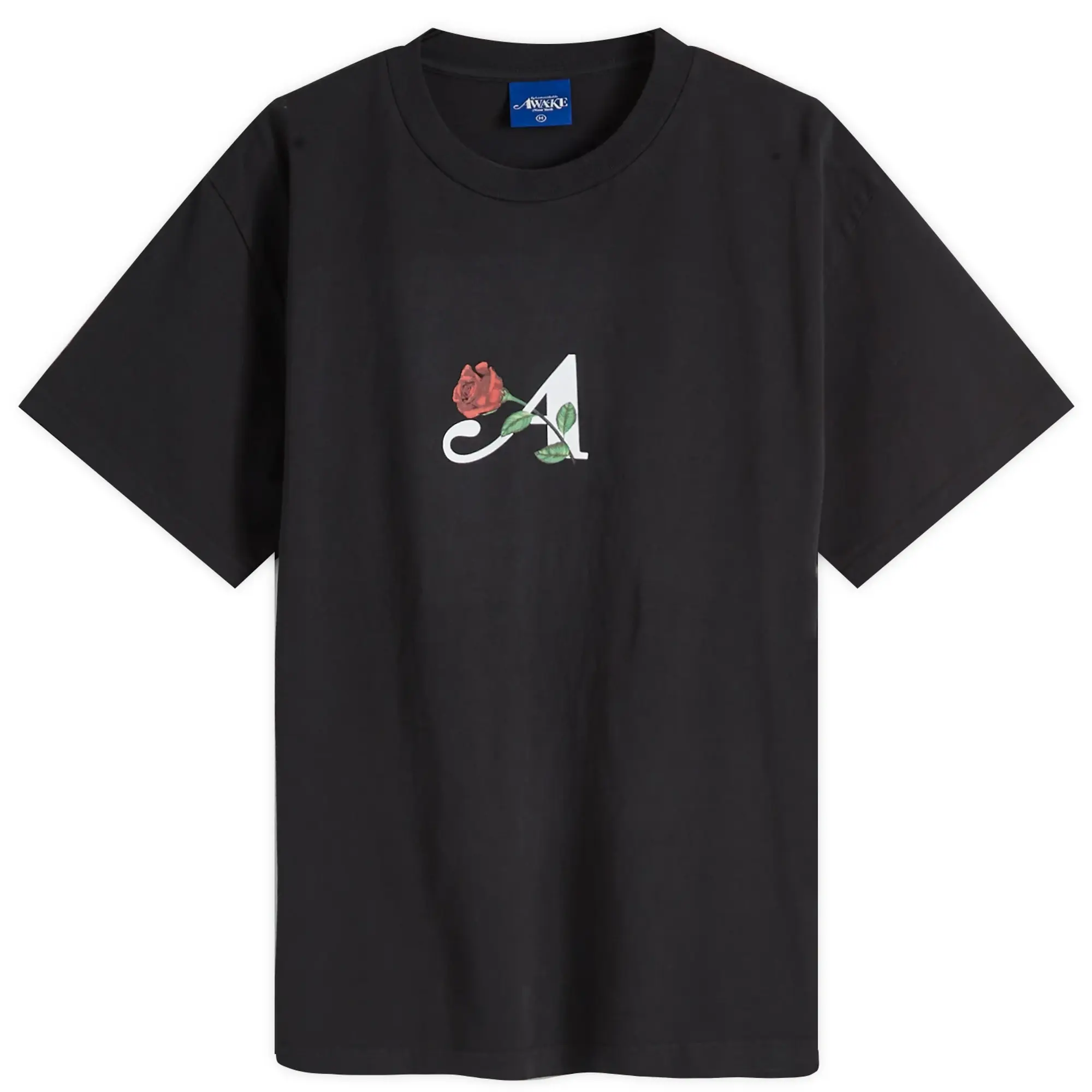T-Shirt Awake Ny Flower Classic Tee Washed Black M
