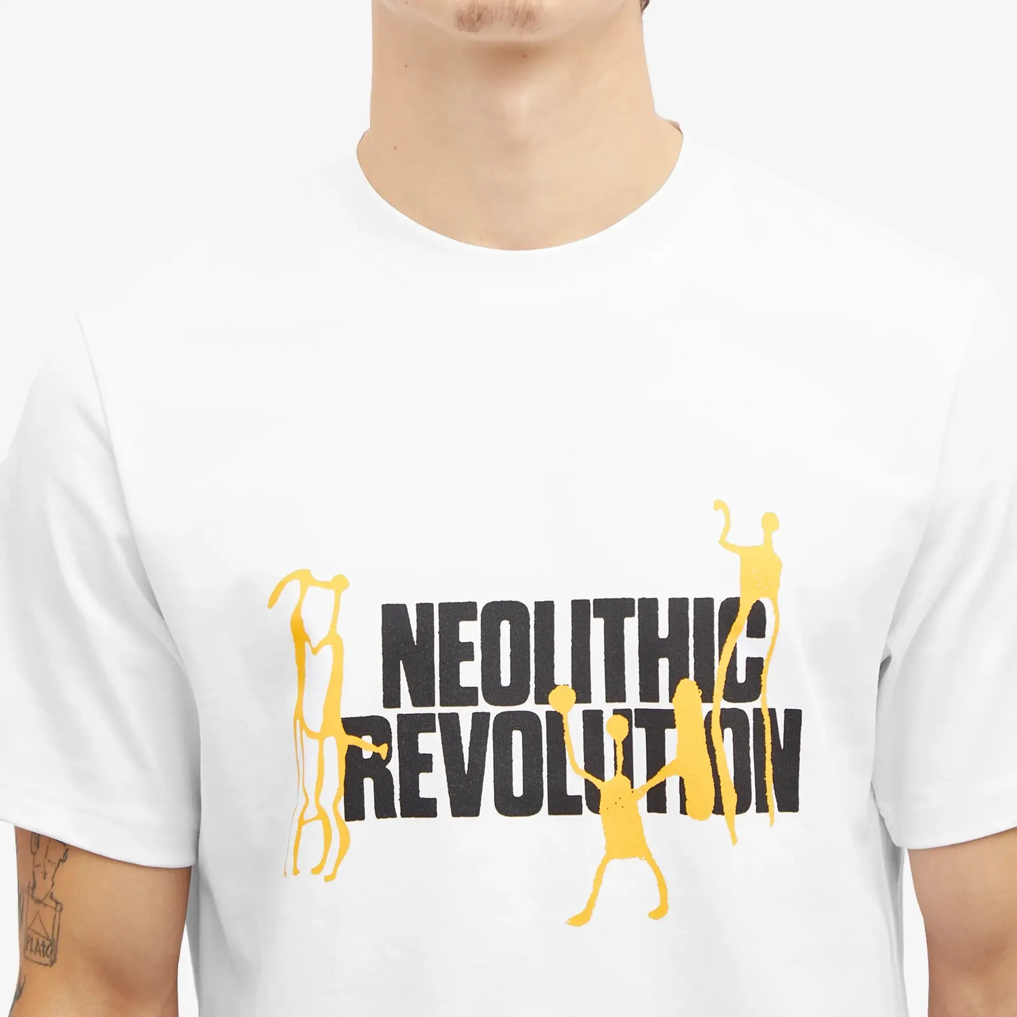 Wood Wood Men's Bobby Neolithic T-Shirt White