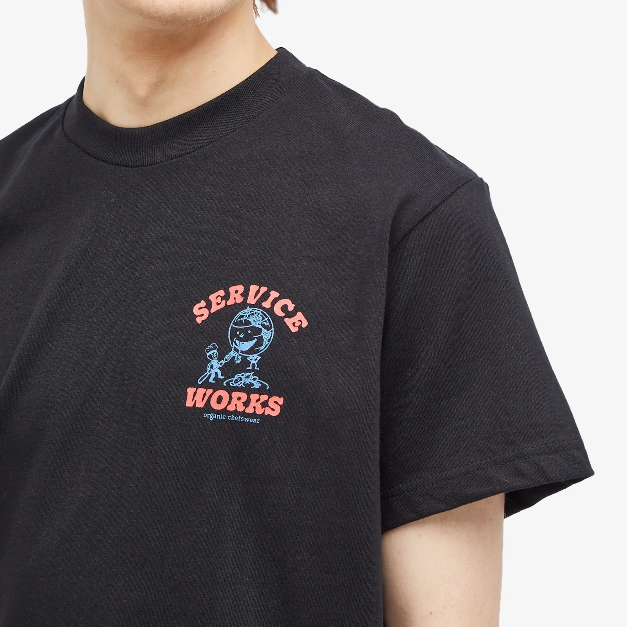 Service Works Men's Organic Chefswear T-Shirt Black