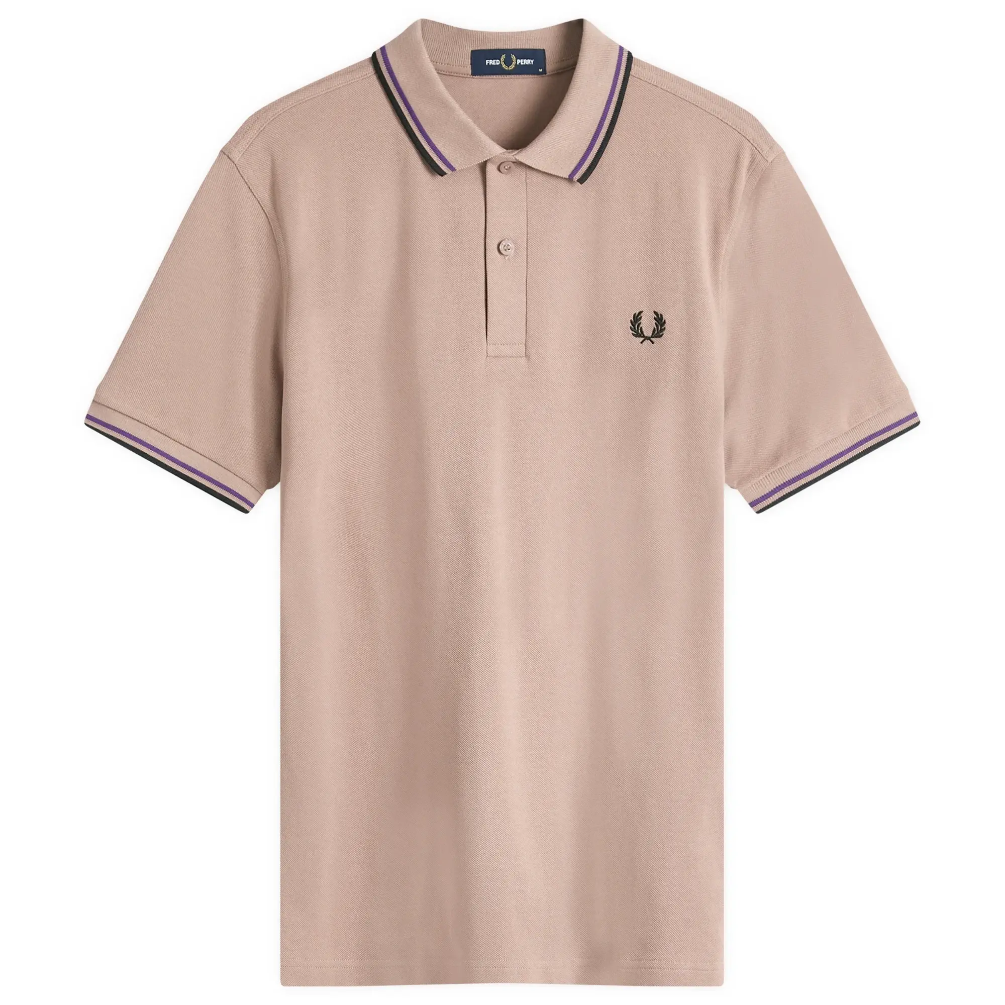 Fred Perry Men's Twin Tipped Polo Dark Pink/Amethyst/Black