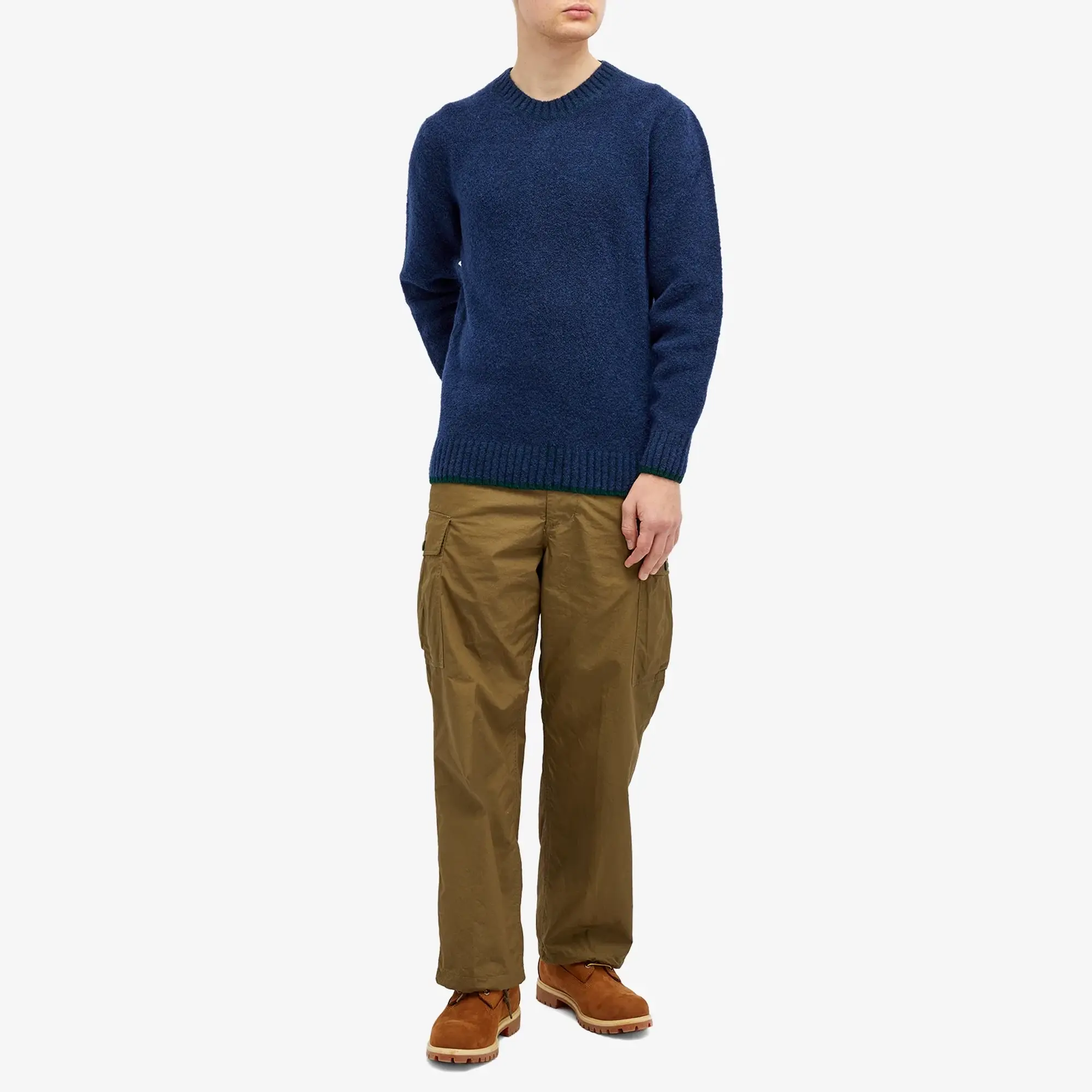 Country Of Origin Men's Picadilly Tipped Knit Jumper Peekablue