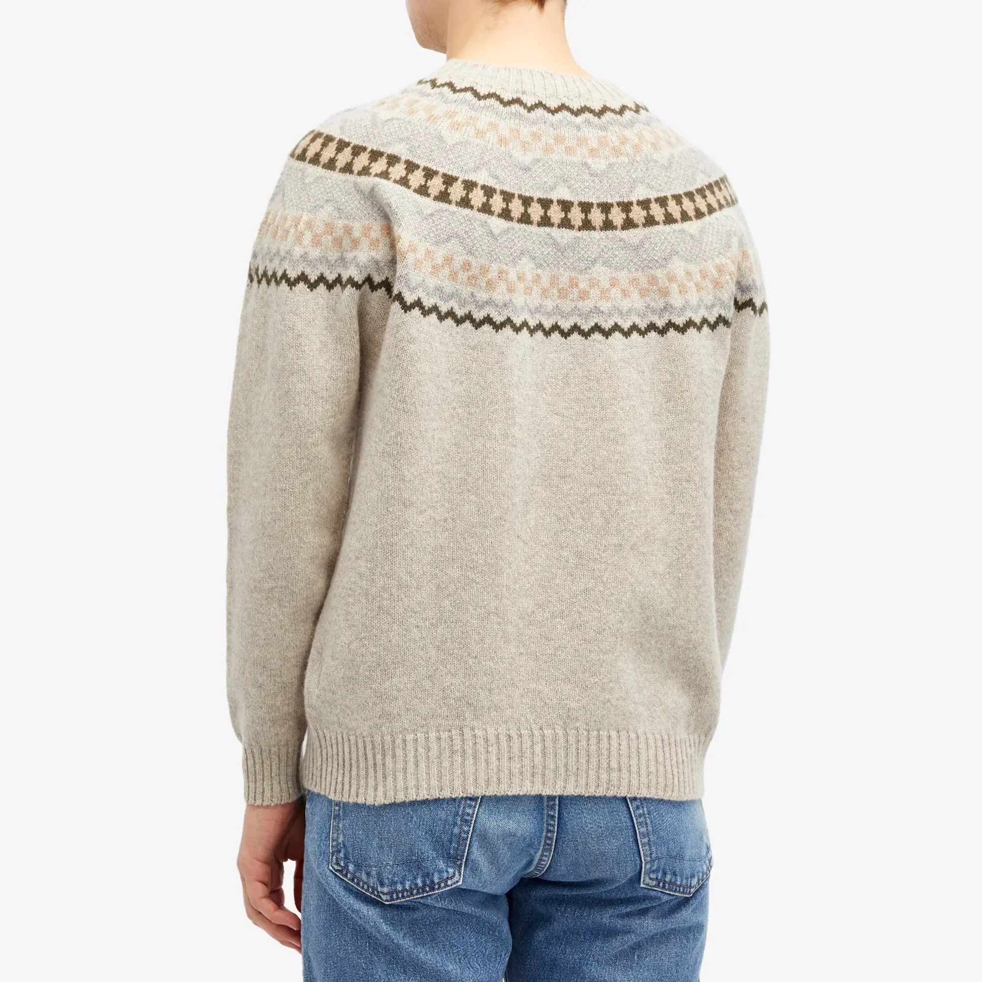 Country Of Origin Men's Soho Fairisle Knit Jumper Biscuit