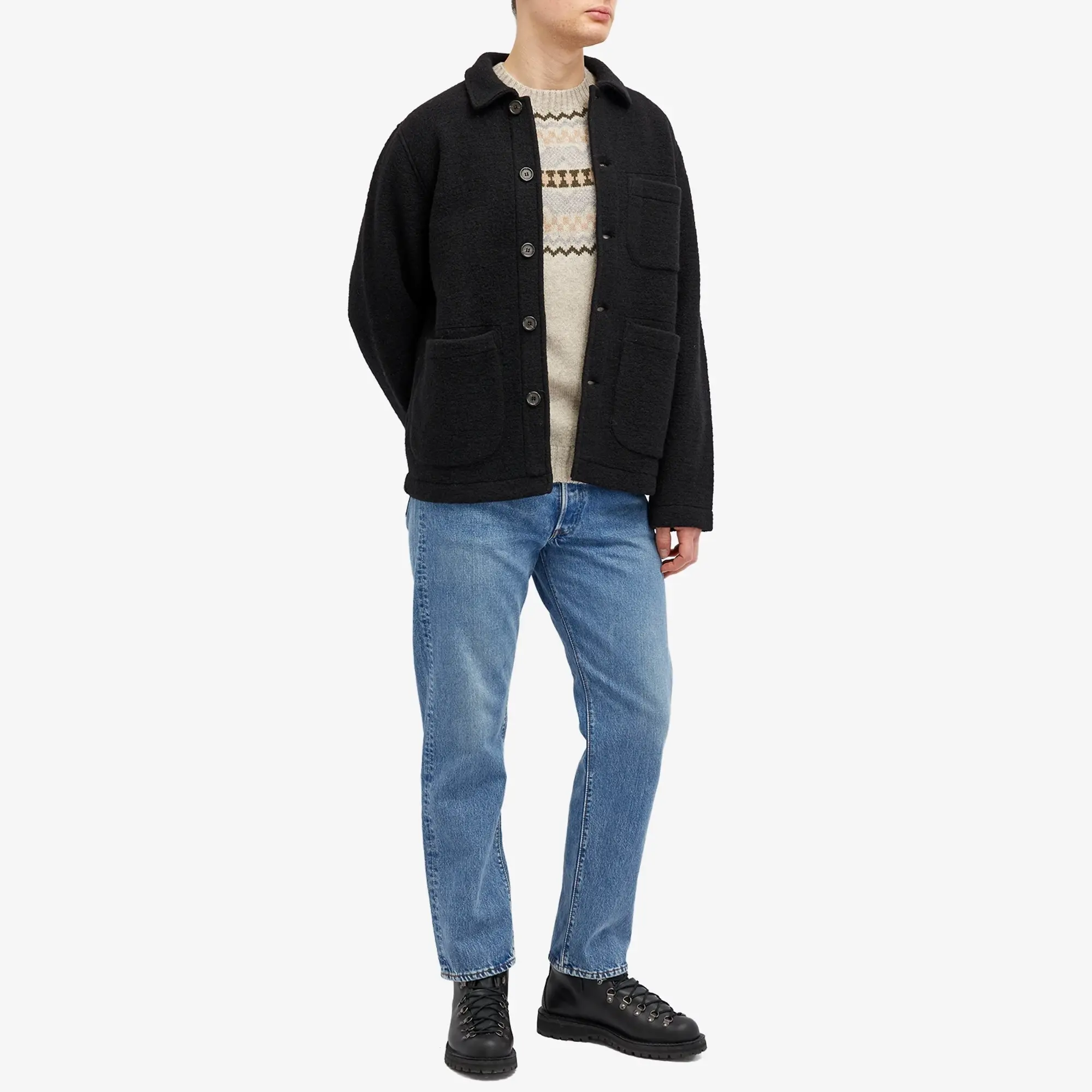 Country Of Origin Men's Soho Fairisle Knit Jumper Biscuit