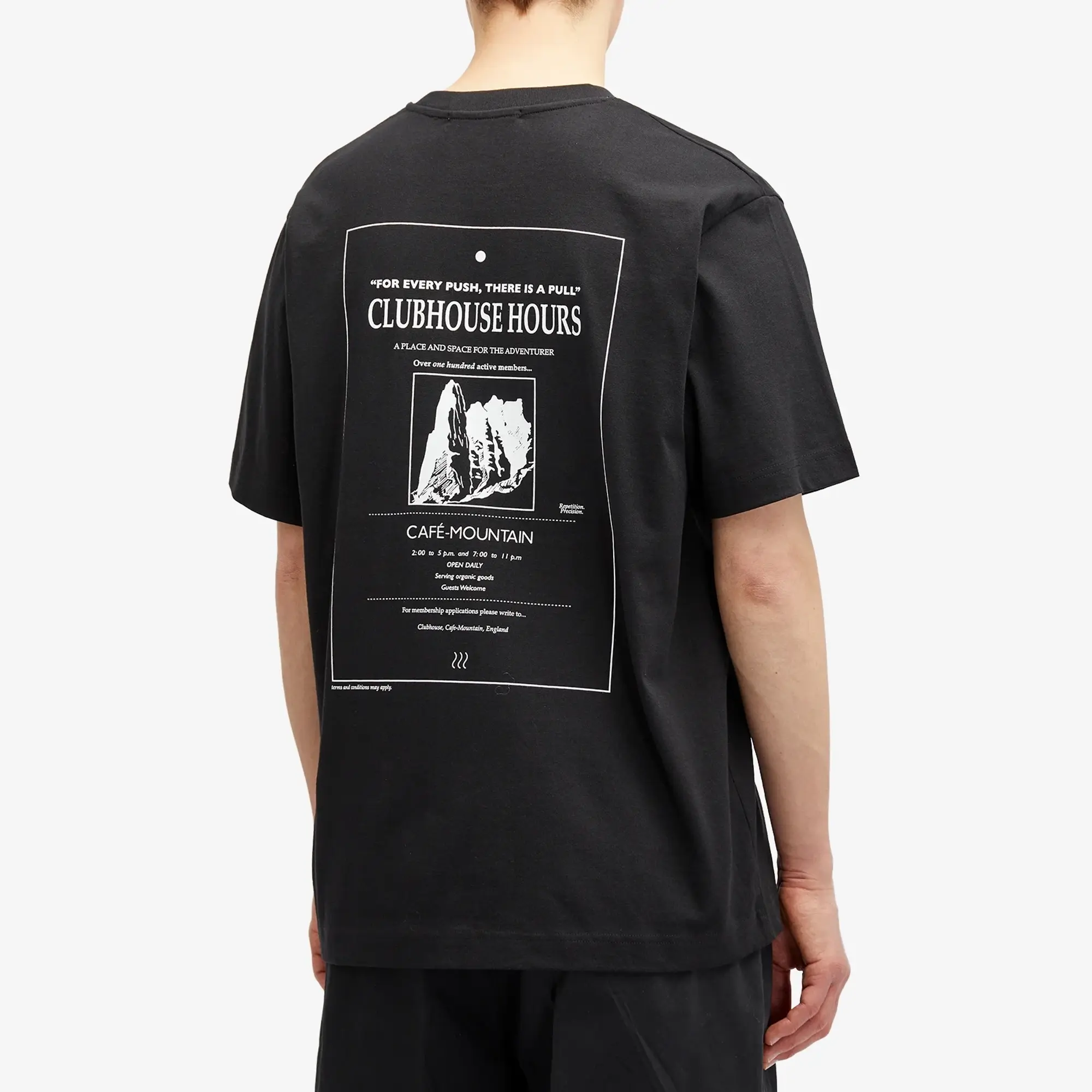 Café Mountain Men's Clubhouse T-Shirt Black