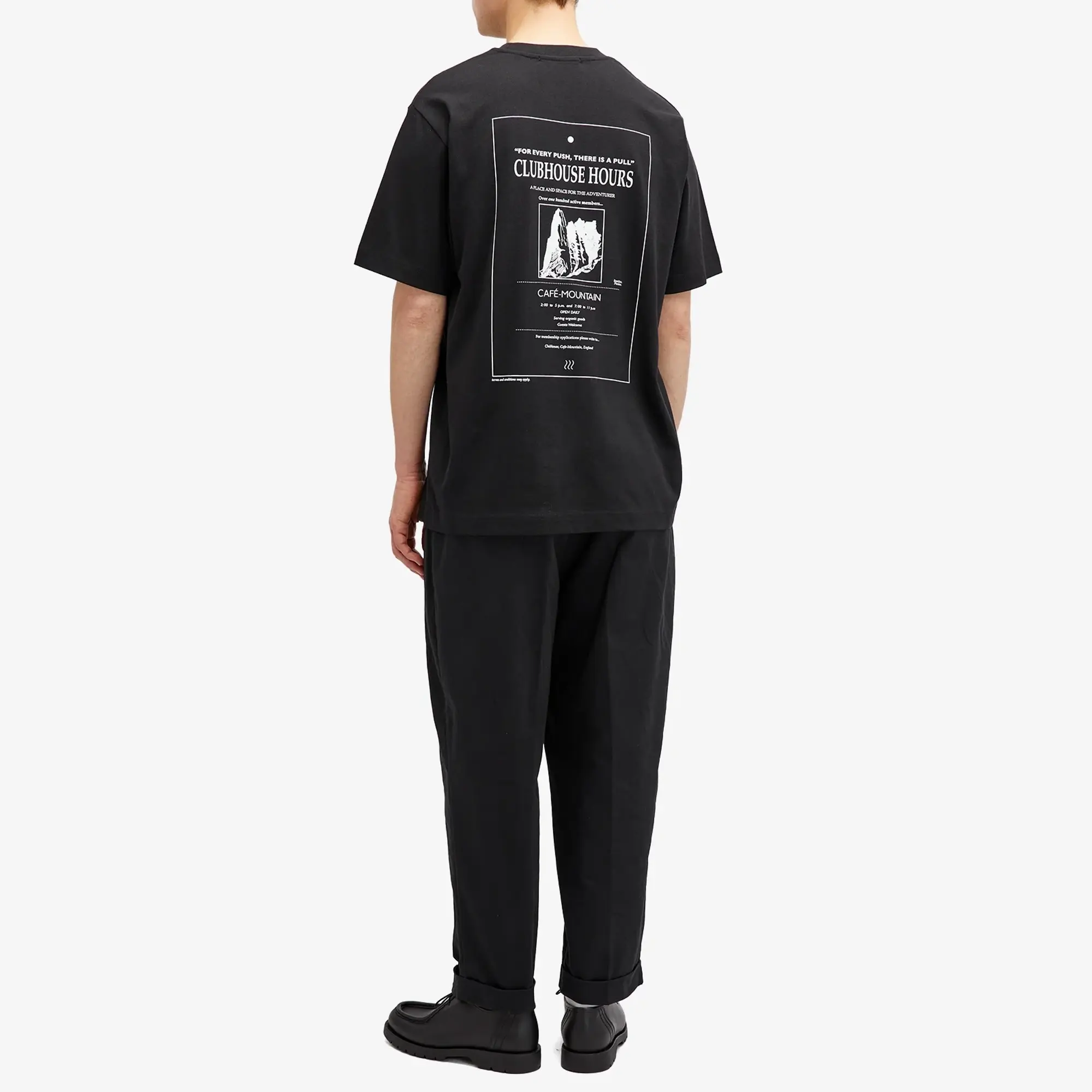 Café Mountain Men's Clubhouse T-Shirt Black