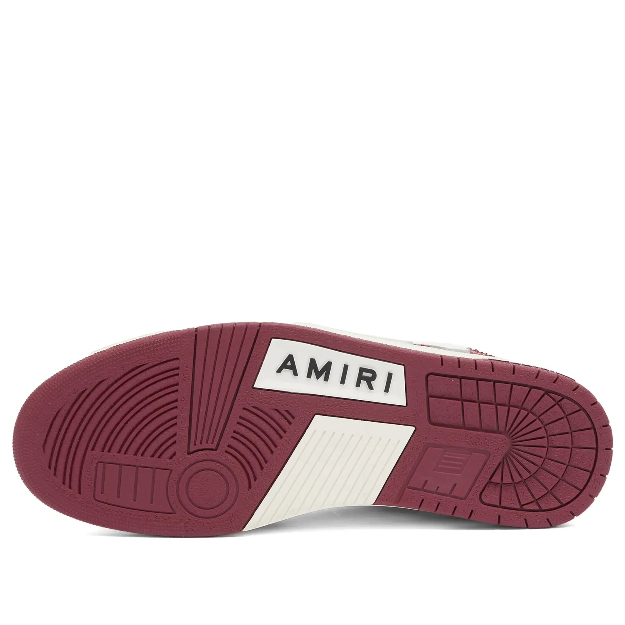 AMIRI Men's Bandana Denim Skel Low Top Sneaker Burgundy