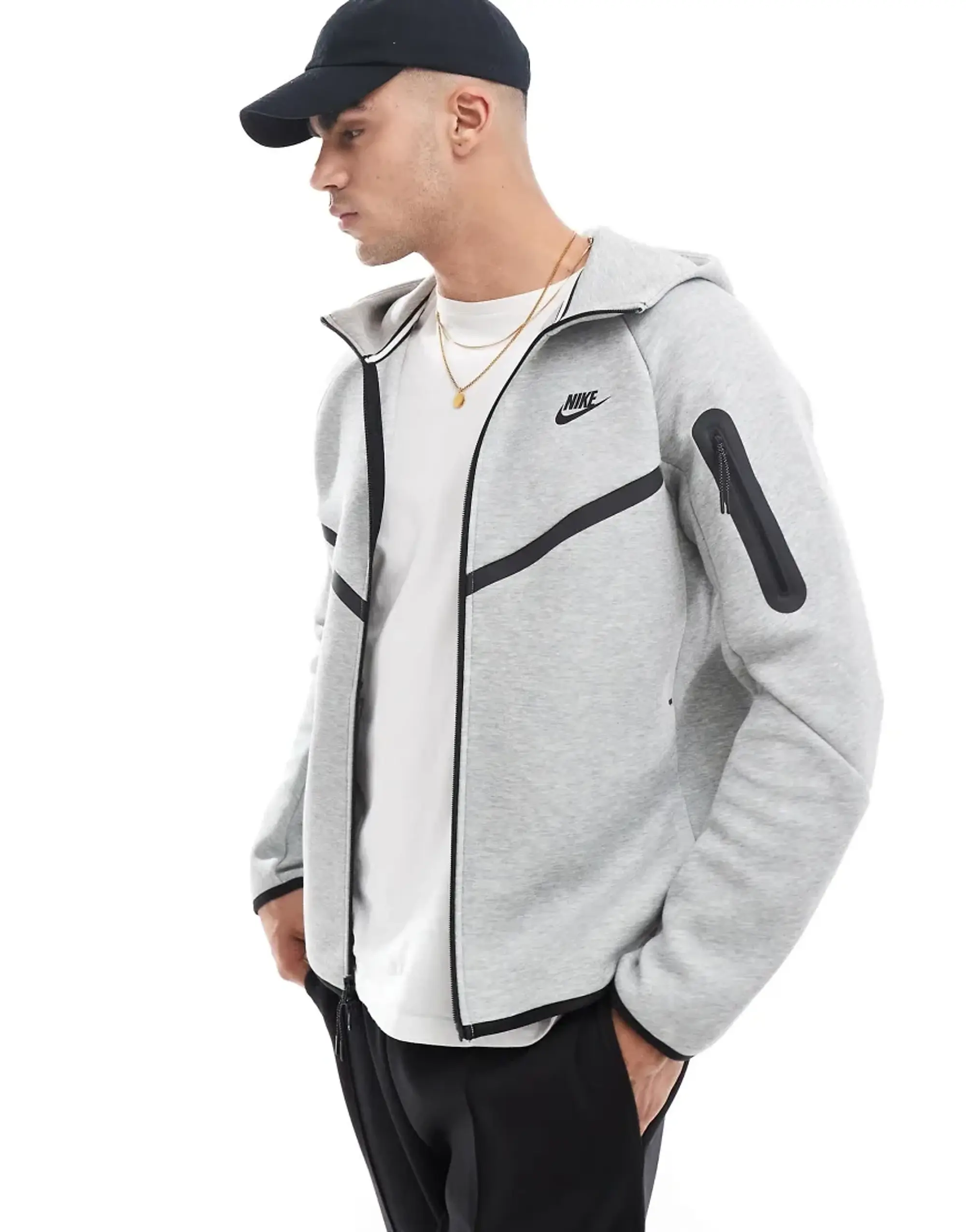 Nike Tech Fleece Full Zip Hoodie In Grey