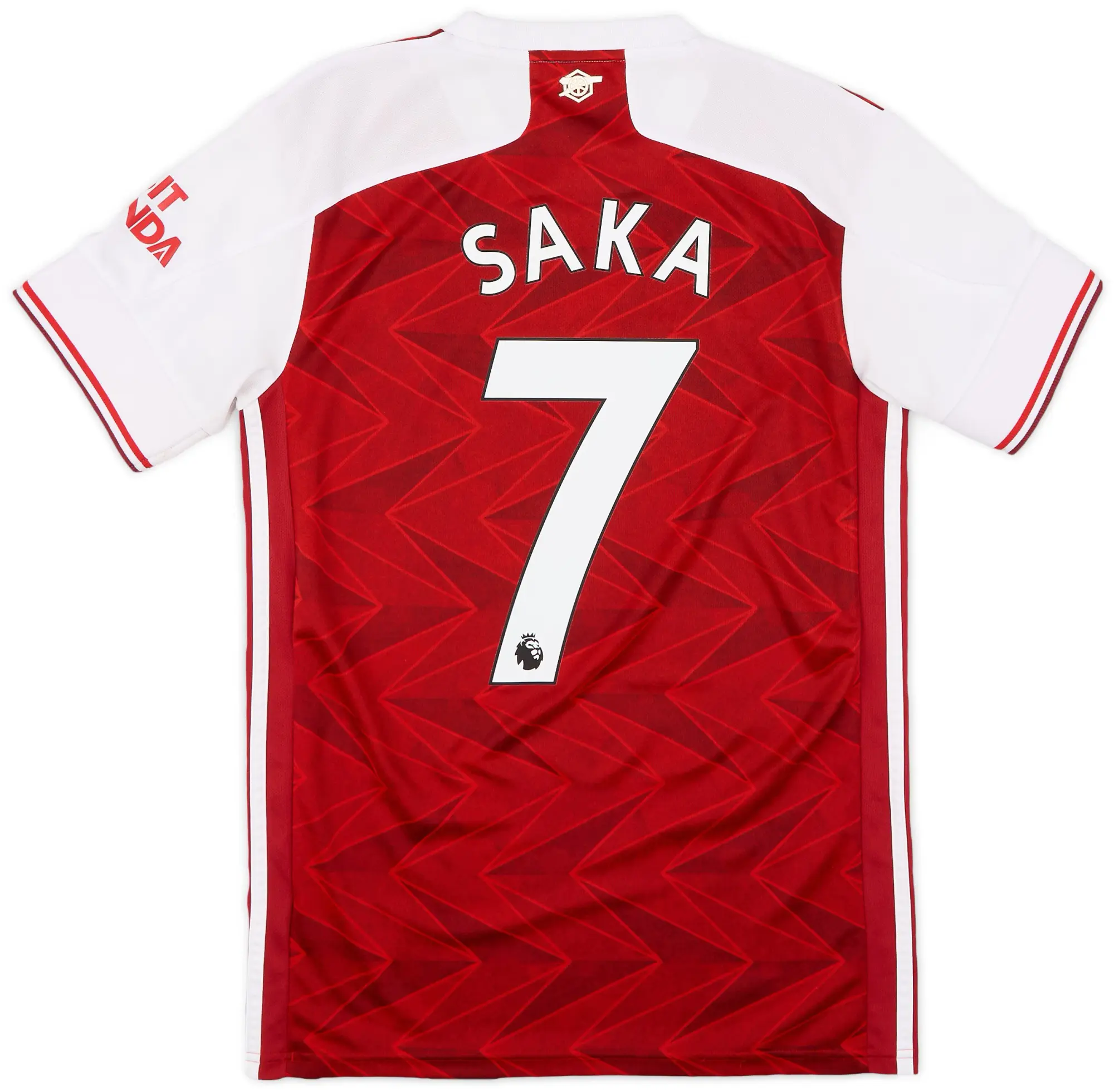 adidas 2020-21 Arsenal Home Shirt Saka #7 - 9/10 - (S)