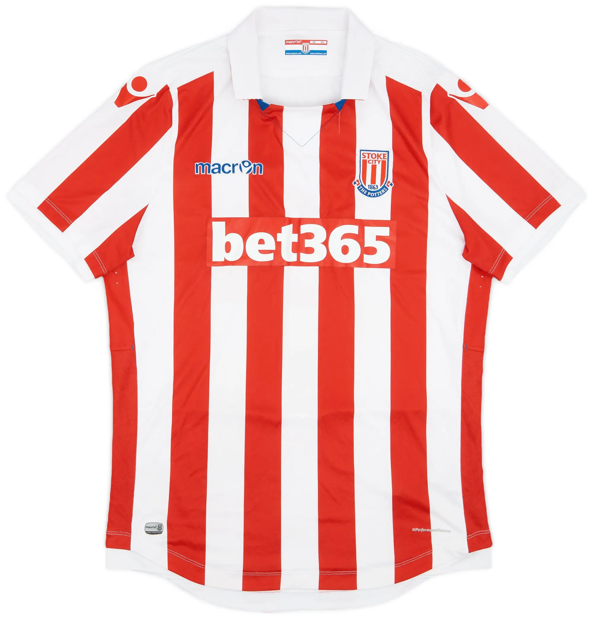 Macron 2016-17 Stoke City Home Shirt - 7/10 - (XXL)