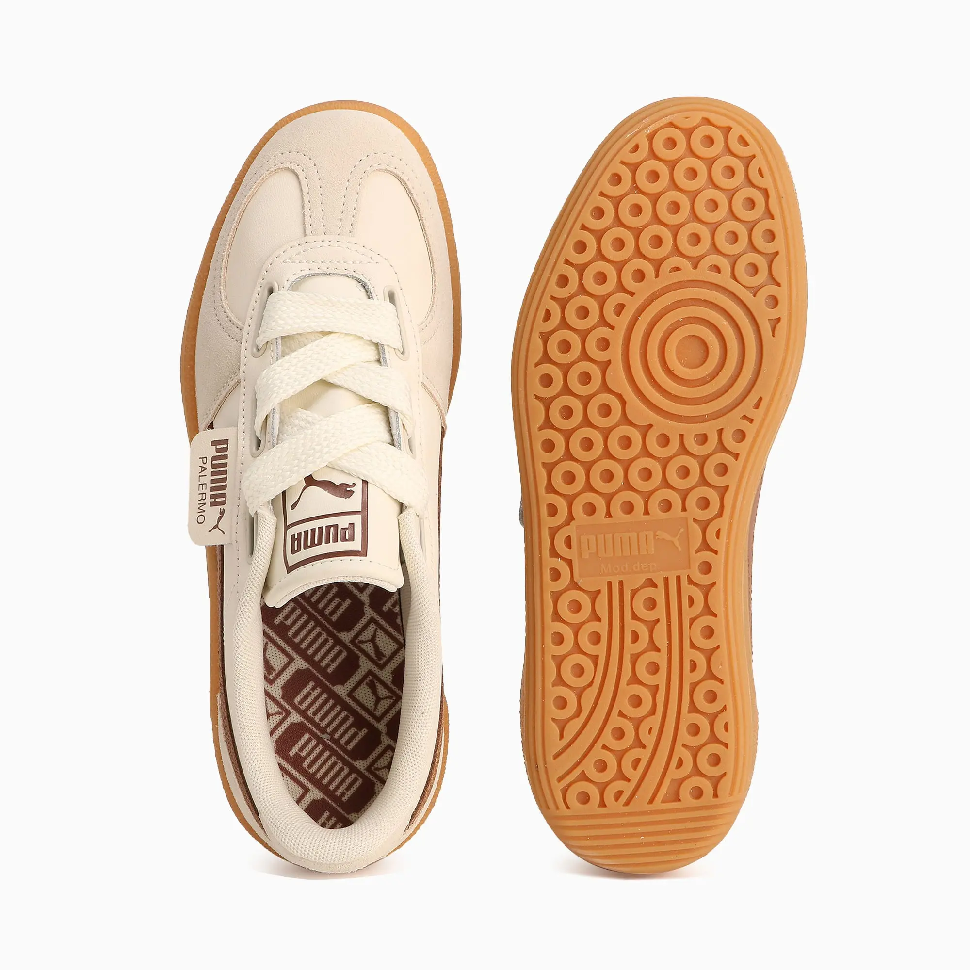 Sneakers Puma Palermo Wide Lace Sd Frosted Ivory-Brown Eur 42.5