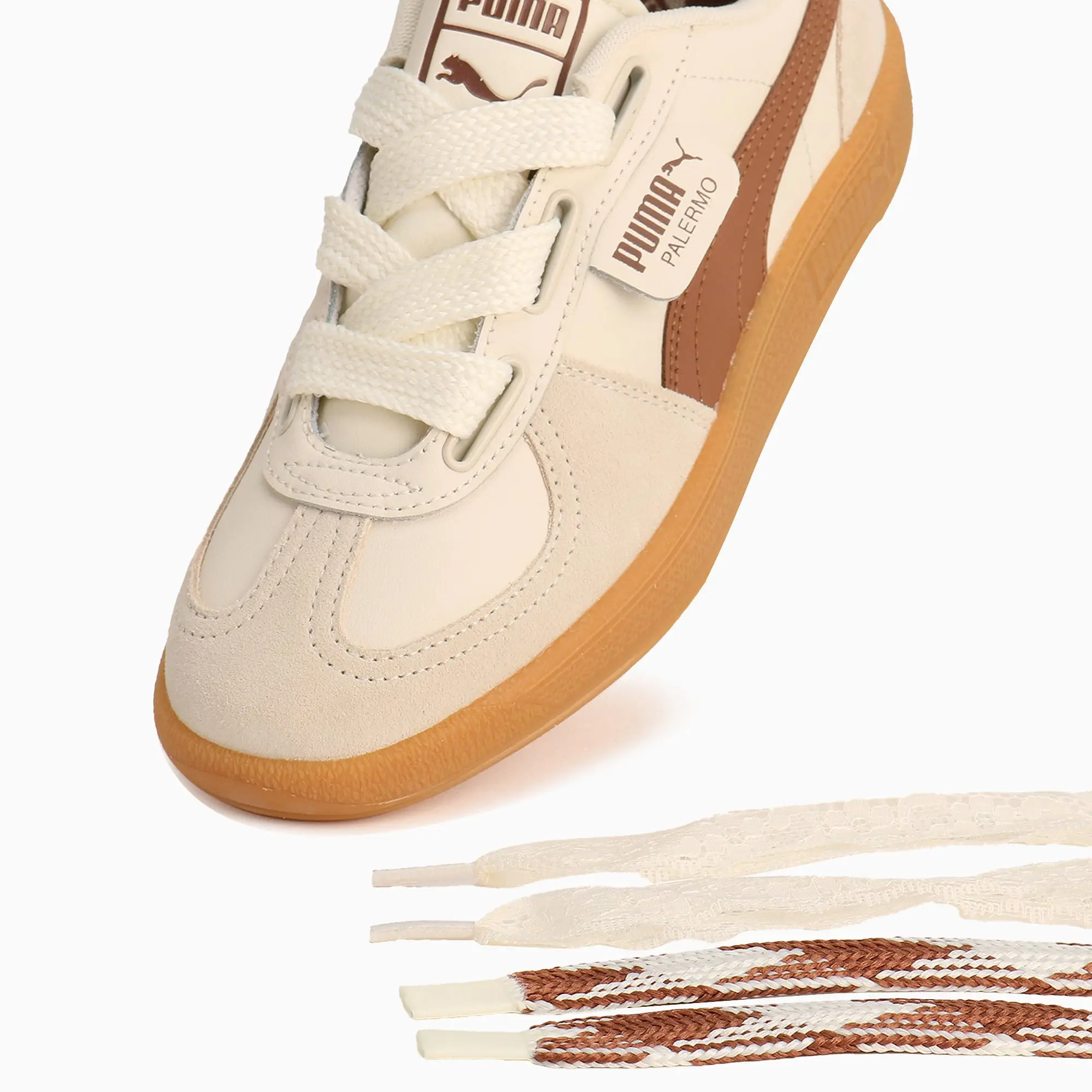 Sneakers Puma Palermo Wide Lace Sd Frosted Ivory-Brown Eur 42.5