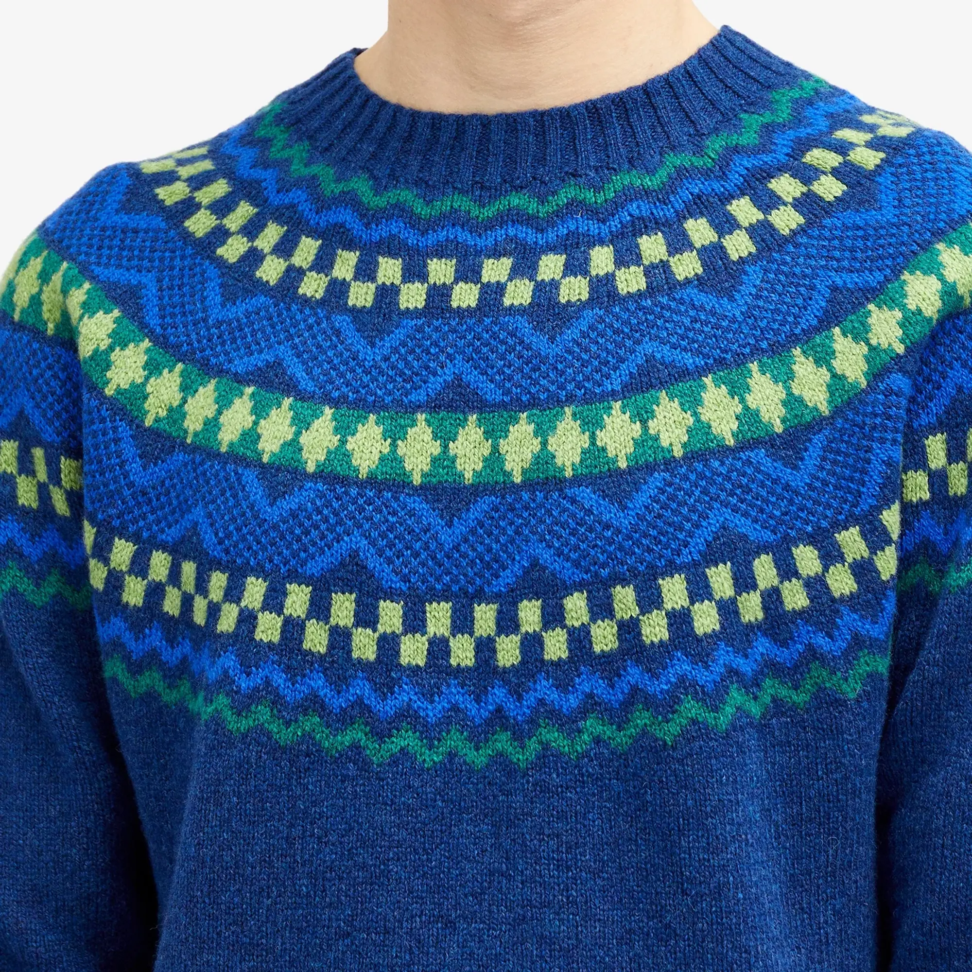 Country Of Origin Men's Soho Fairisle Knit Jumper Cosmic