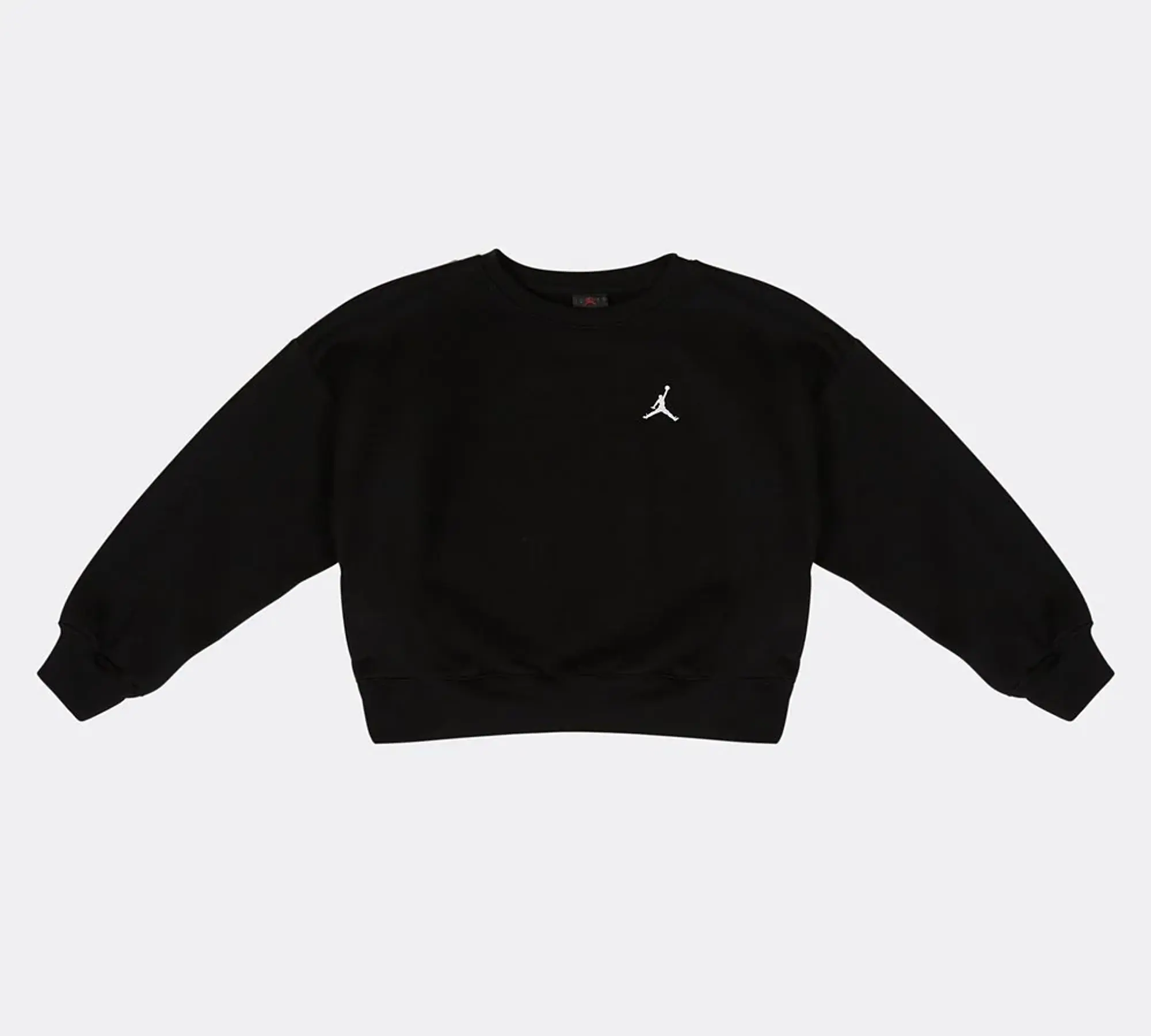 Nike Jordan Jordan Girls Brooklyn Essentials Fleece Crew Sweatshirt - Black - Size L/G - Black