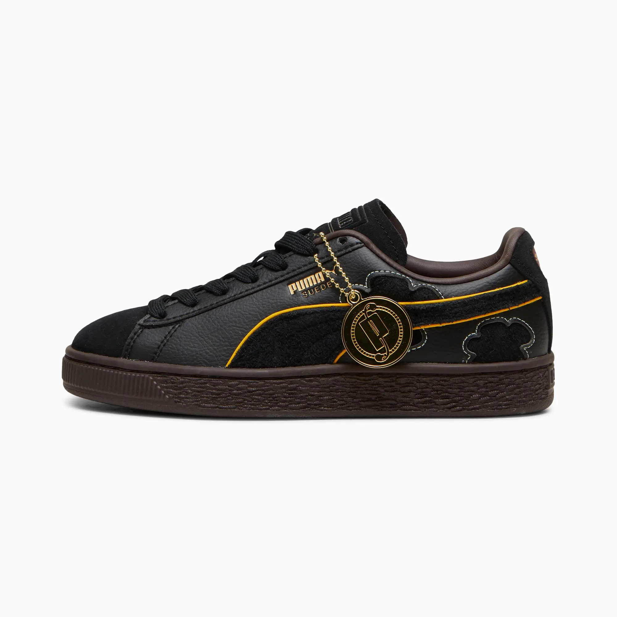 PUMA x One Piece Suede Blackbeard Teech Sneakers Youth, Black/Dark Chocolate