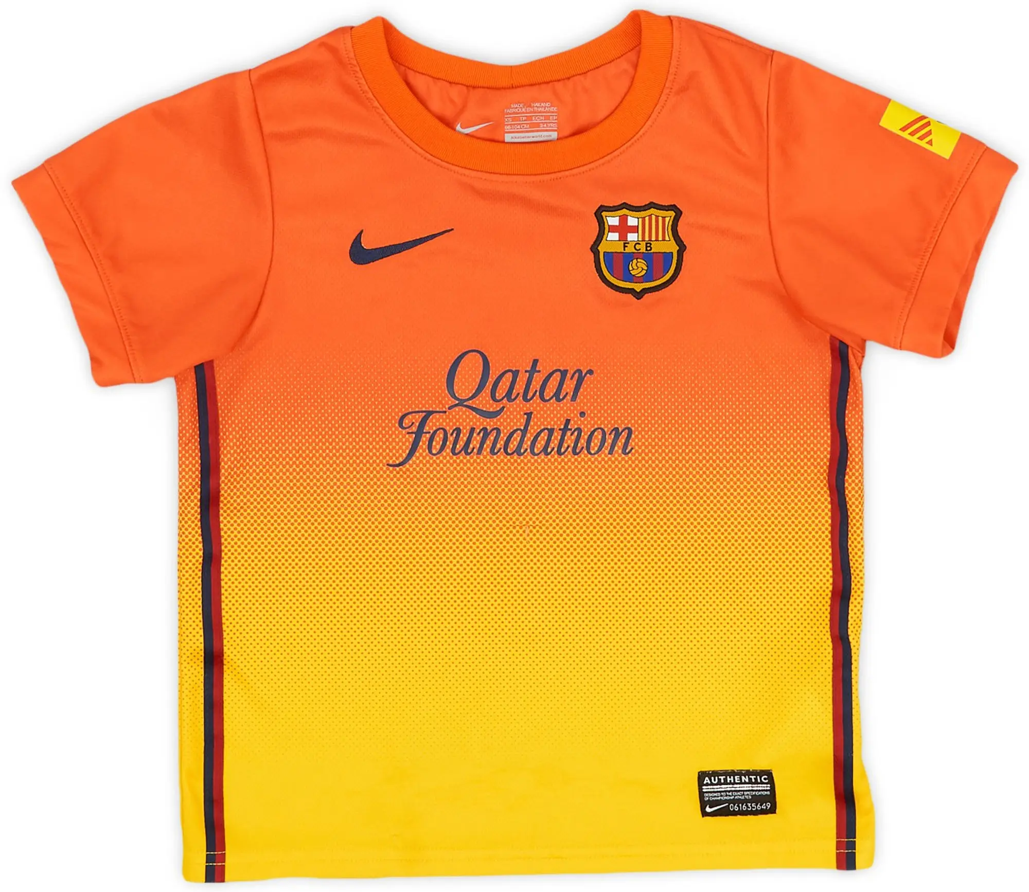 Nike 2012 13 Barcelona Away Shirt 7 10 3 4 Years BARA12 357 FOOTY.COM