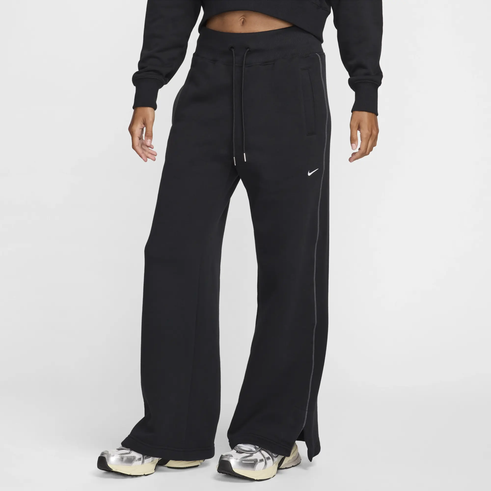 Nike Womens Phoenix Trend Fleece Pant - Black - Size M - Black